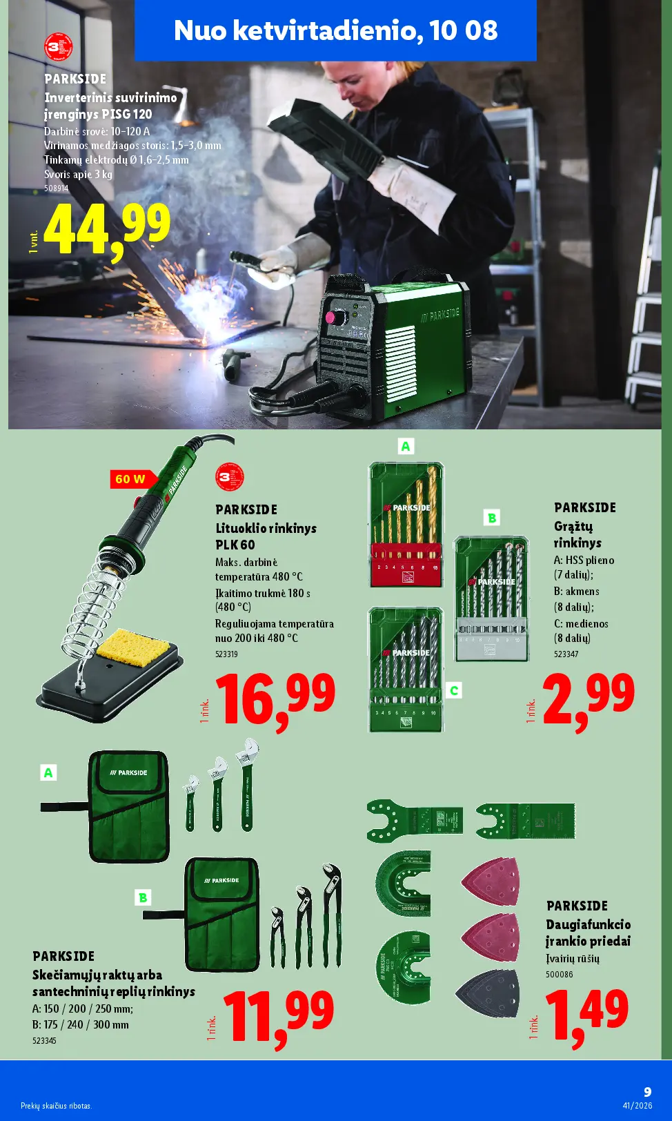 Naujas Lidl nuolaidų leidinys - NE MAISTO PREKIŲ PASIŪLYMAI Nr.41 – 17 puslapis