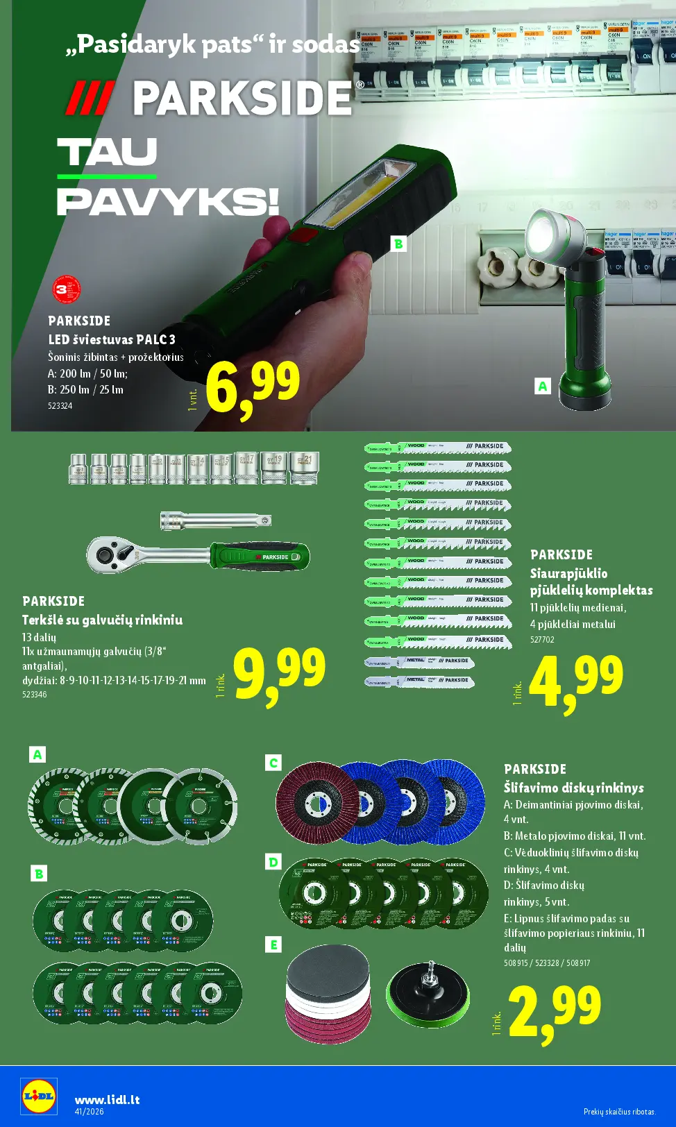 Naujas Lidl nuolaidų leidinys - NE MAISTO PREKIŲ PASIŪLYMAI Nr.41 – 18 puslapis