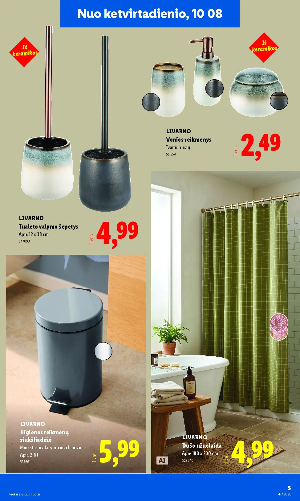 Naujas Lidl nuolaidų leidinys - NE MAISTO PREKIŲ PASIŪLYMAI Nr.41 – 25 puslapis