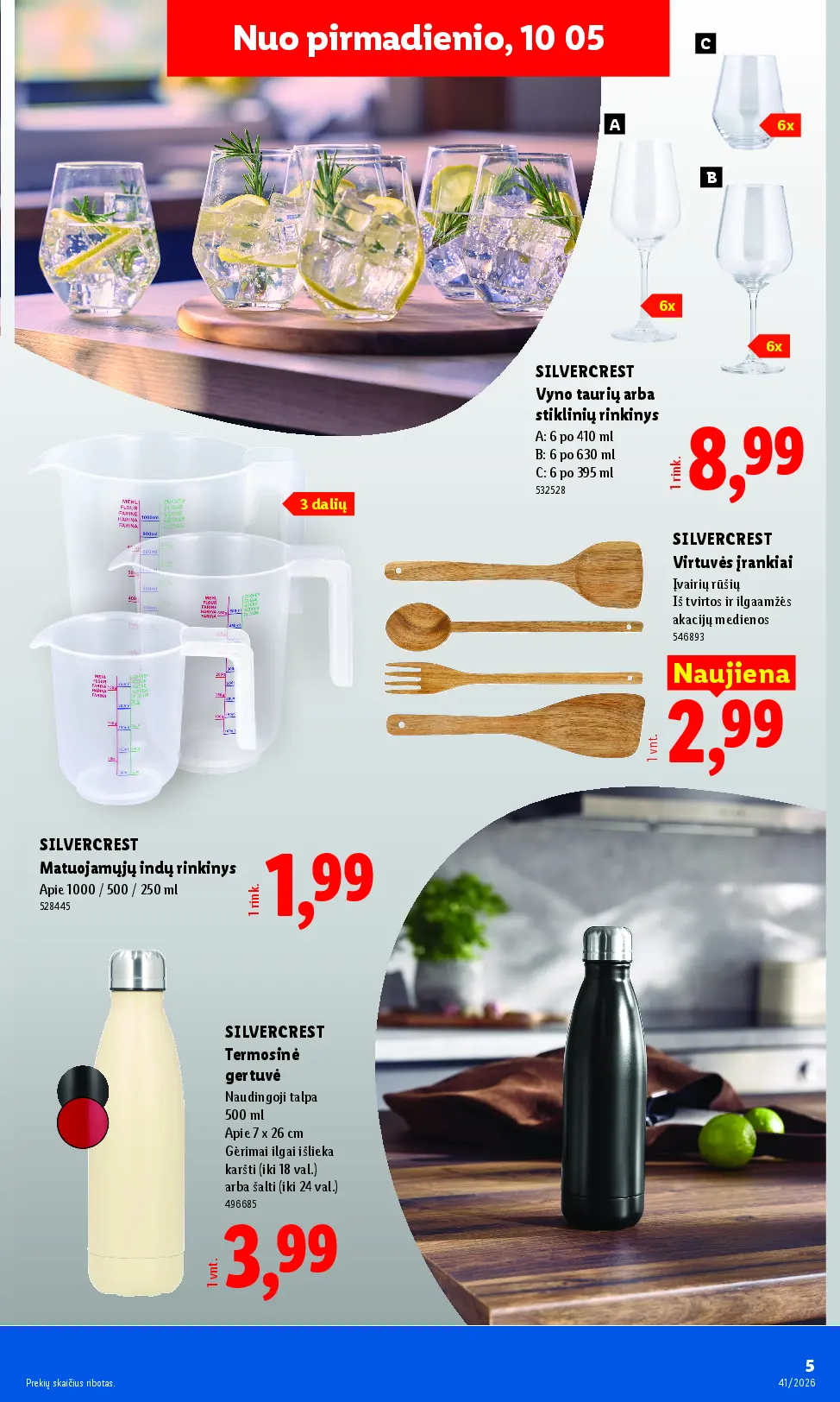 Naujas Lidl nuolaidų leidinys - NE MAISTO PREKIŲ PASIŪLYMAI Nr.41 – 5 puslapis