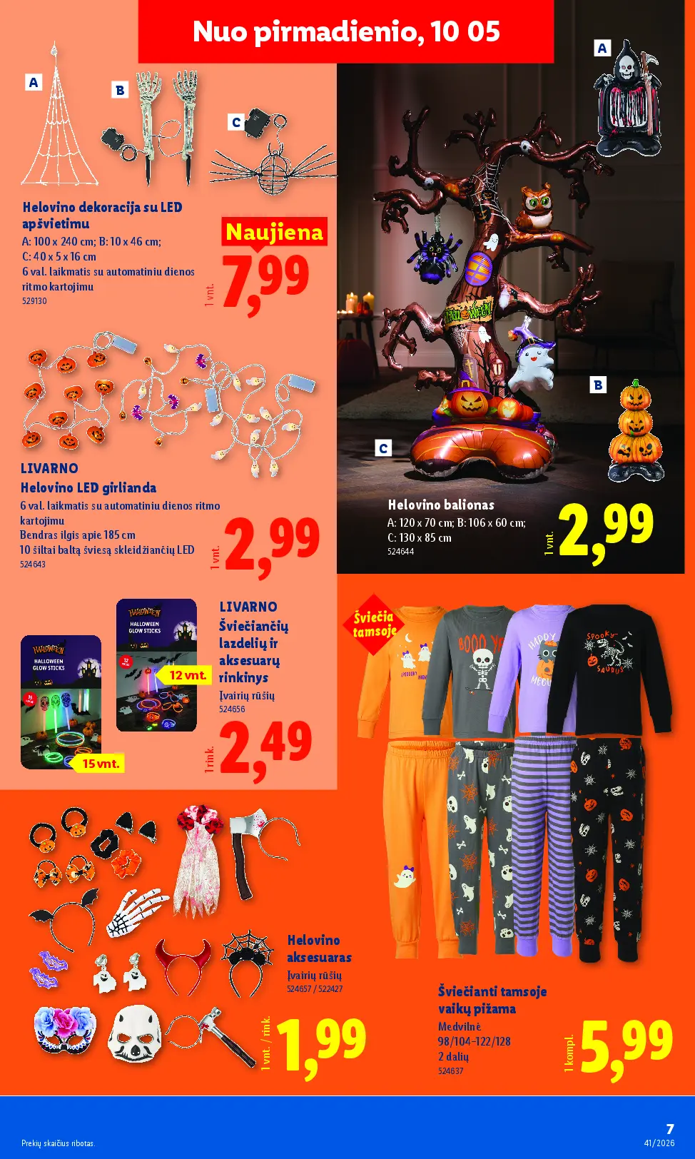 Naujas Lidl nuolaidų leidinys - NE MAISTO PREKIŲ PASIŪLYMAI Nr.41 – 7 puslapis