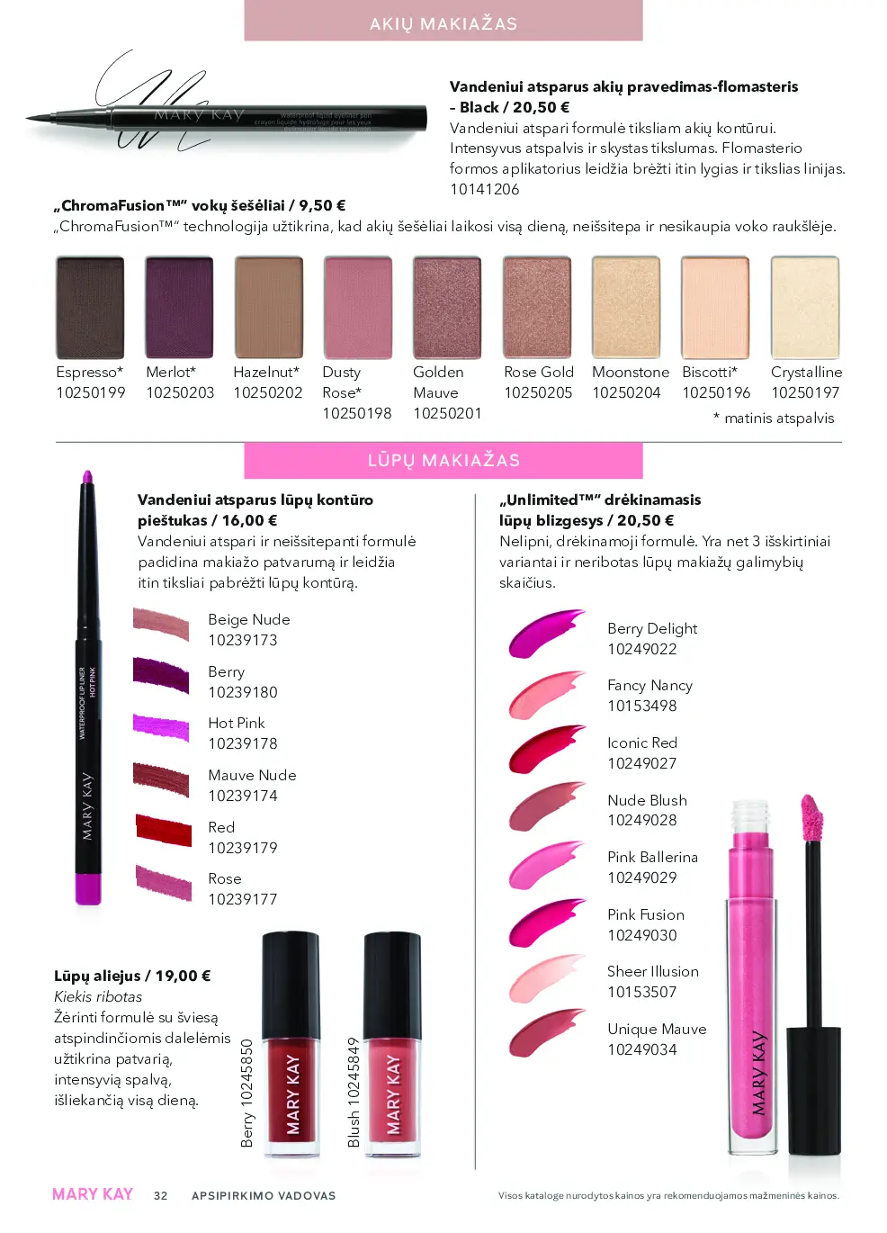 Mary Kay TheLOOKFall – 32 puslapis