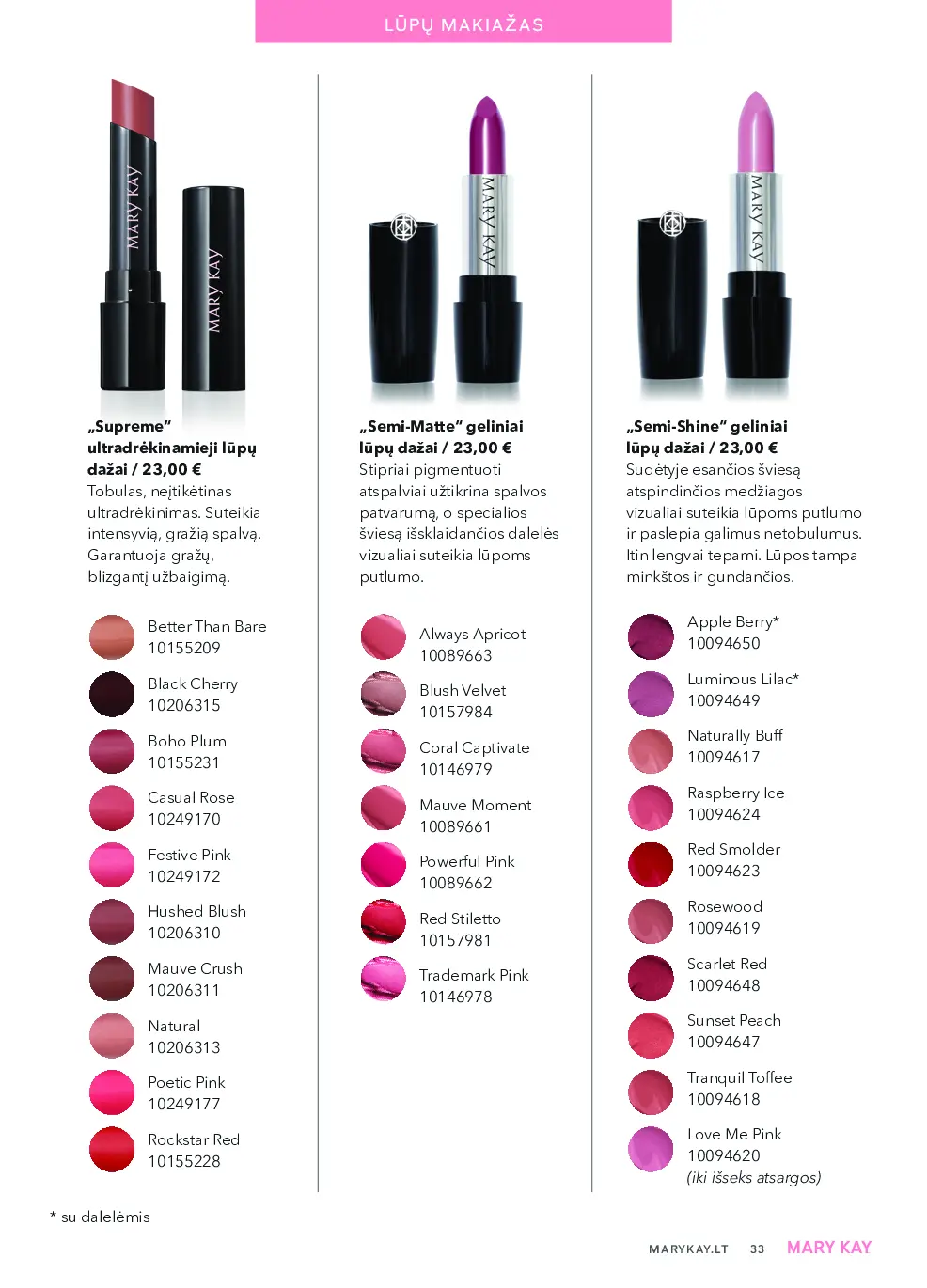 Mary Kay TheLOOKFall – 33 puslapis