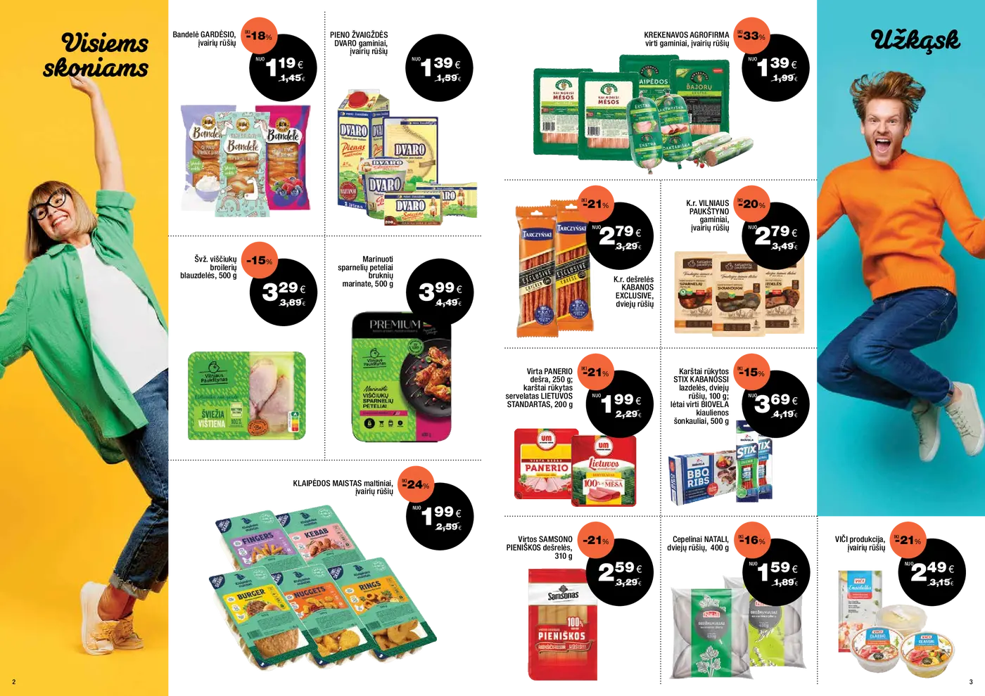 Naujas Express Market nuolaidų leidinys - Naujausias akcijų leidinys – 2 puslapis: Bandelėms, DVARO pieno produktams, Mėsos gaminiams