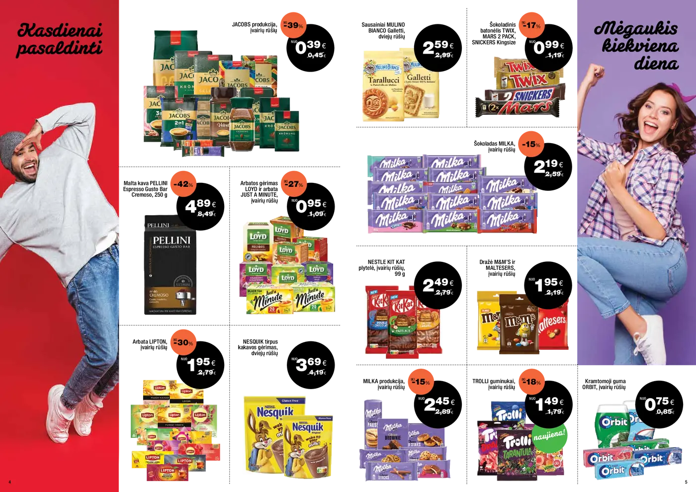 Naujas Express Market nuolaidų leidinys - Naujausias akcijų leidinys – 3 puslapis: Kavai JACOBS, Sausainiams MULINO BIANCO, Šokoladiniams batonėliams