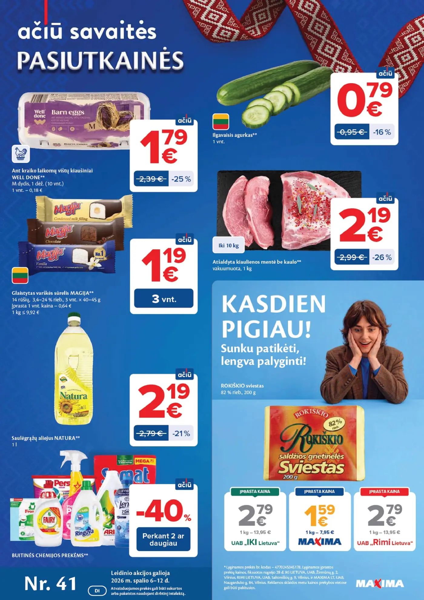 Naujas Maxima nuolaidų leidinys - AČIŪ savaitinis leidinys Nr. 41 – 1 puslapis