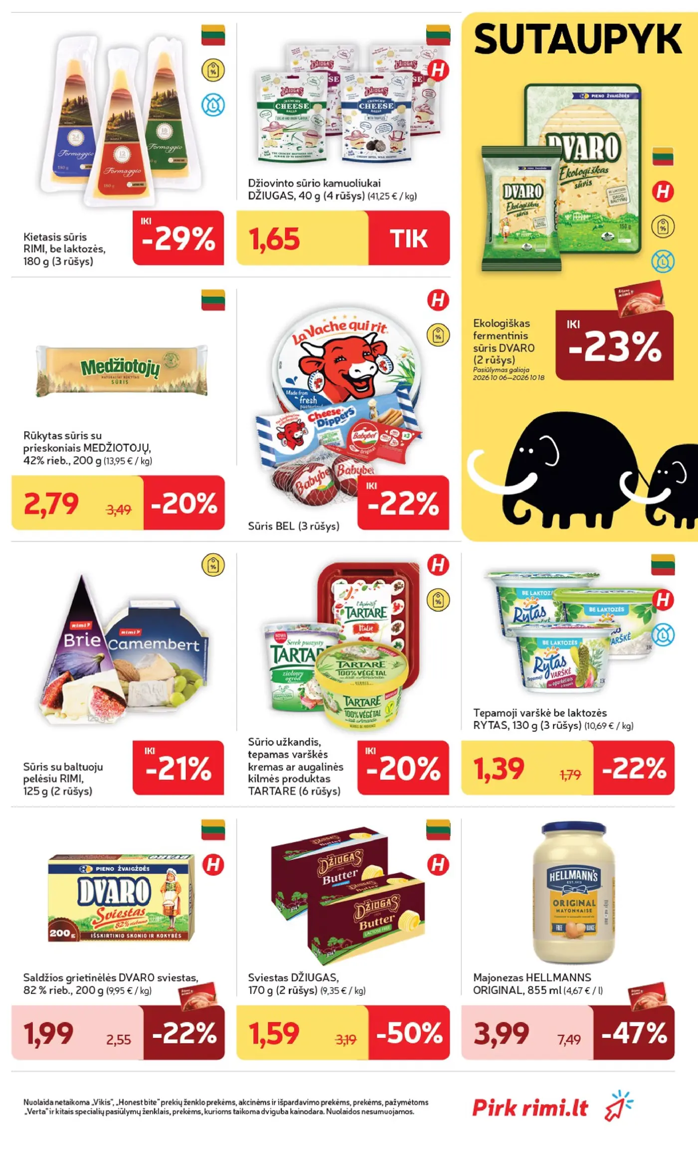 „Rimi“ savaitinis leidinys Nr. 41 (2026.10.06 - 2026.10.12) – 17 puslapis: Ekologiškas fermentinis sūris DVARO