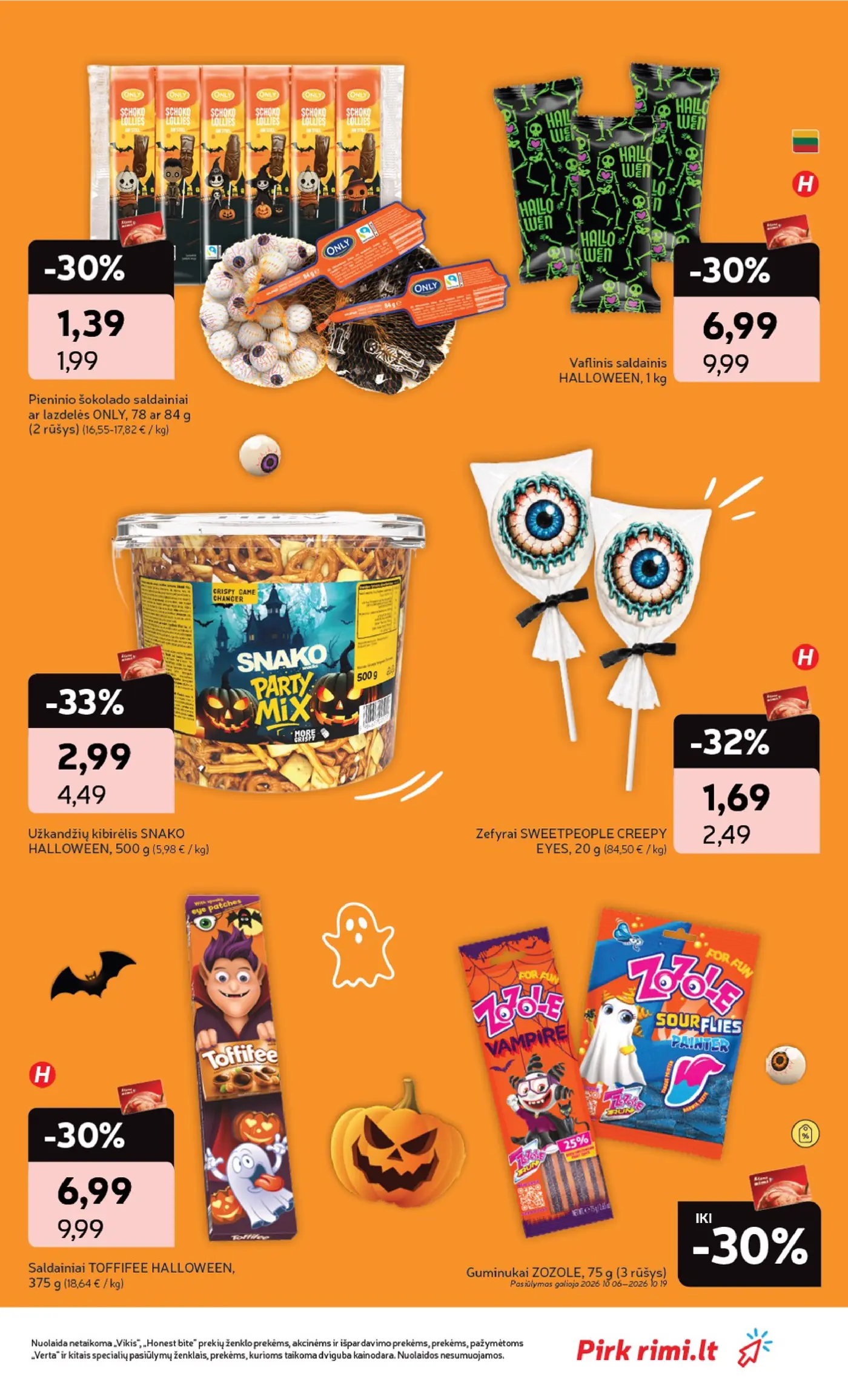 „Rimi“ savaitinis leidinys Nr. 41 (2026.10.06 - 2026.10.12) – 25 puslapis: Guminukai ZOZOLE, 75 g