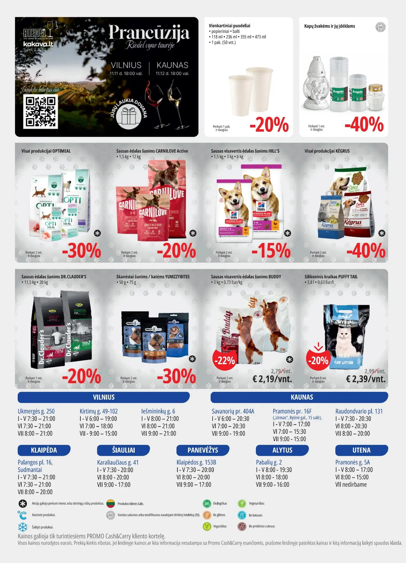 PROMO Cash&Carry Pasiūlymai – 12 puslapis: Vienkartiniai puodeliai, 118 ml, Kapų žvakėms ir jų įdėklams, Visai produkcijai OPTIMEAL