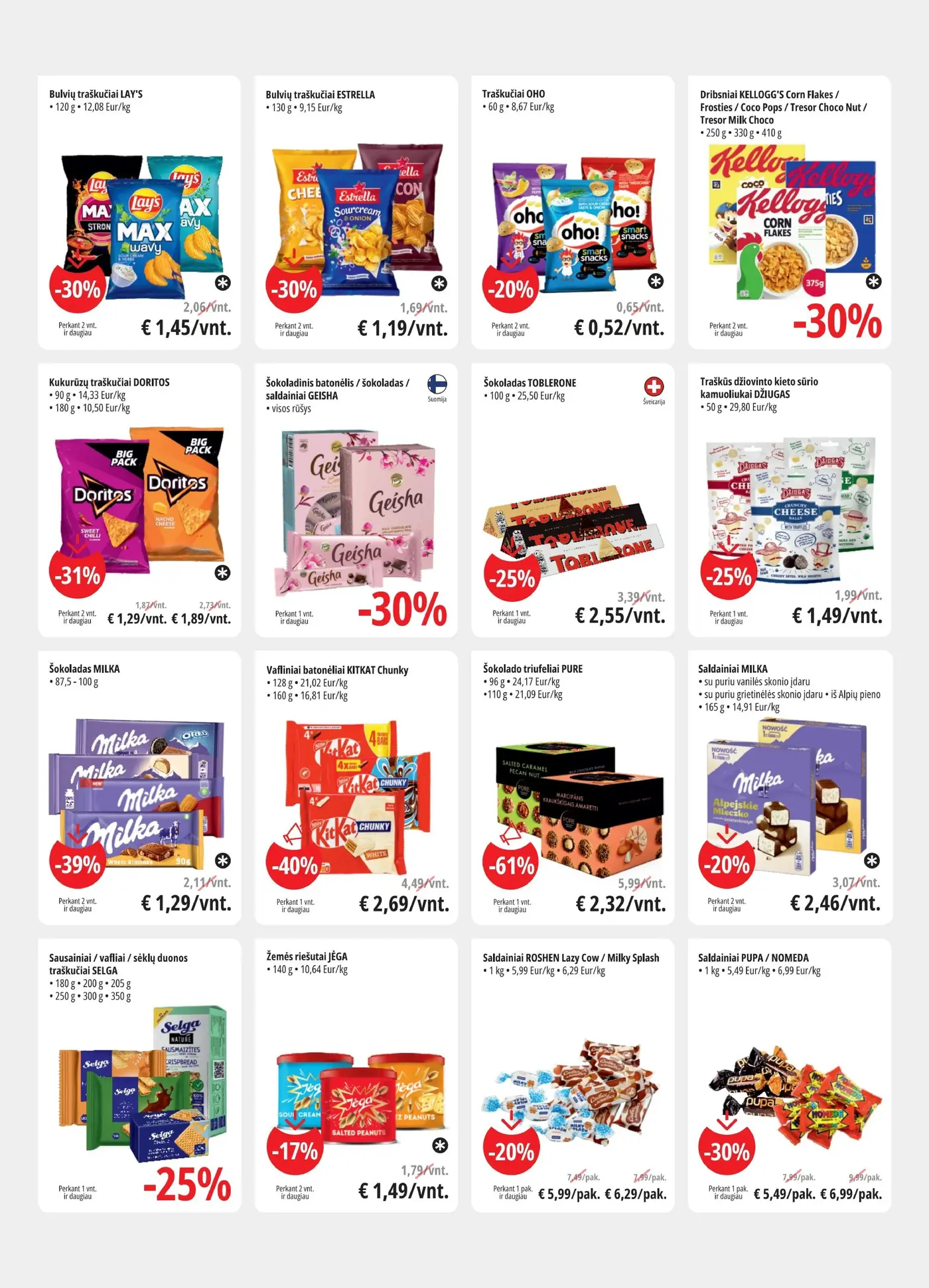 PROMO Cash&Carry Pasiūlymai – 9 puslapis: Bulvių traškučiai LAY'S, 120 g, Bulvių traškučiai ESTRELLA, 130 g, Traškučiai OHO, 60 g