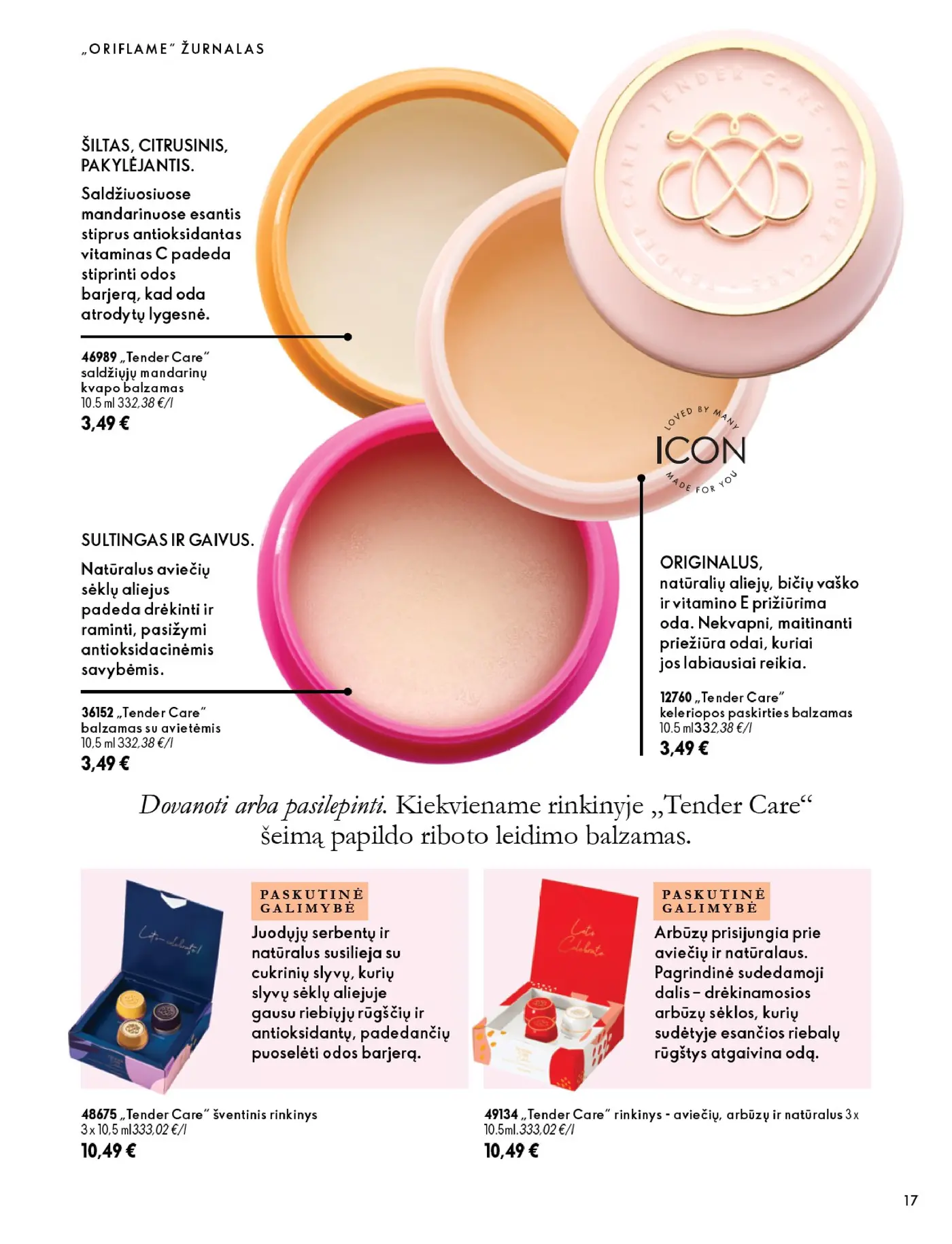 Oriflame Katalogas 14 – 17 puslapis