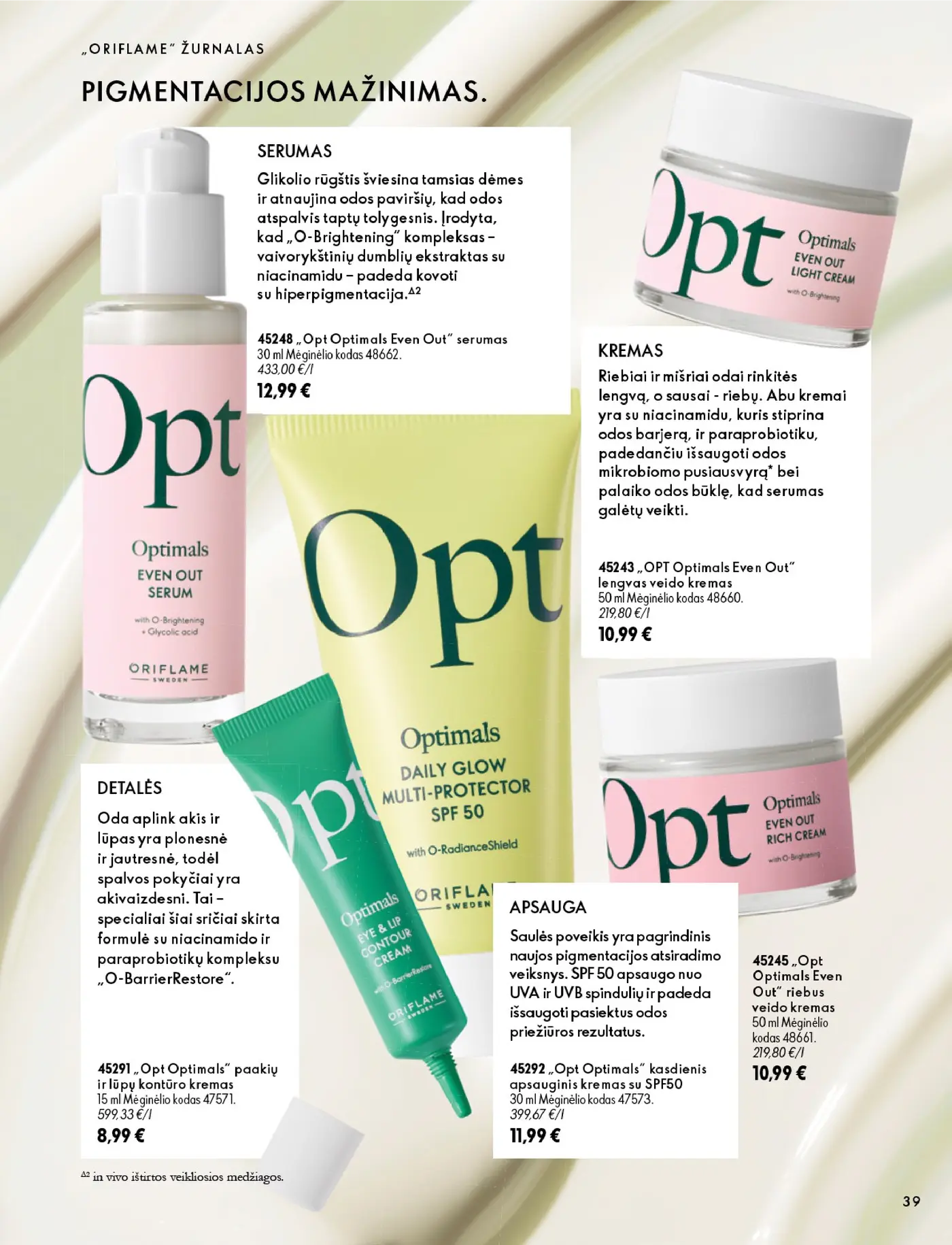 Oriflame Katalogas 14 – 39 puslapis
