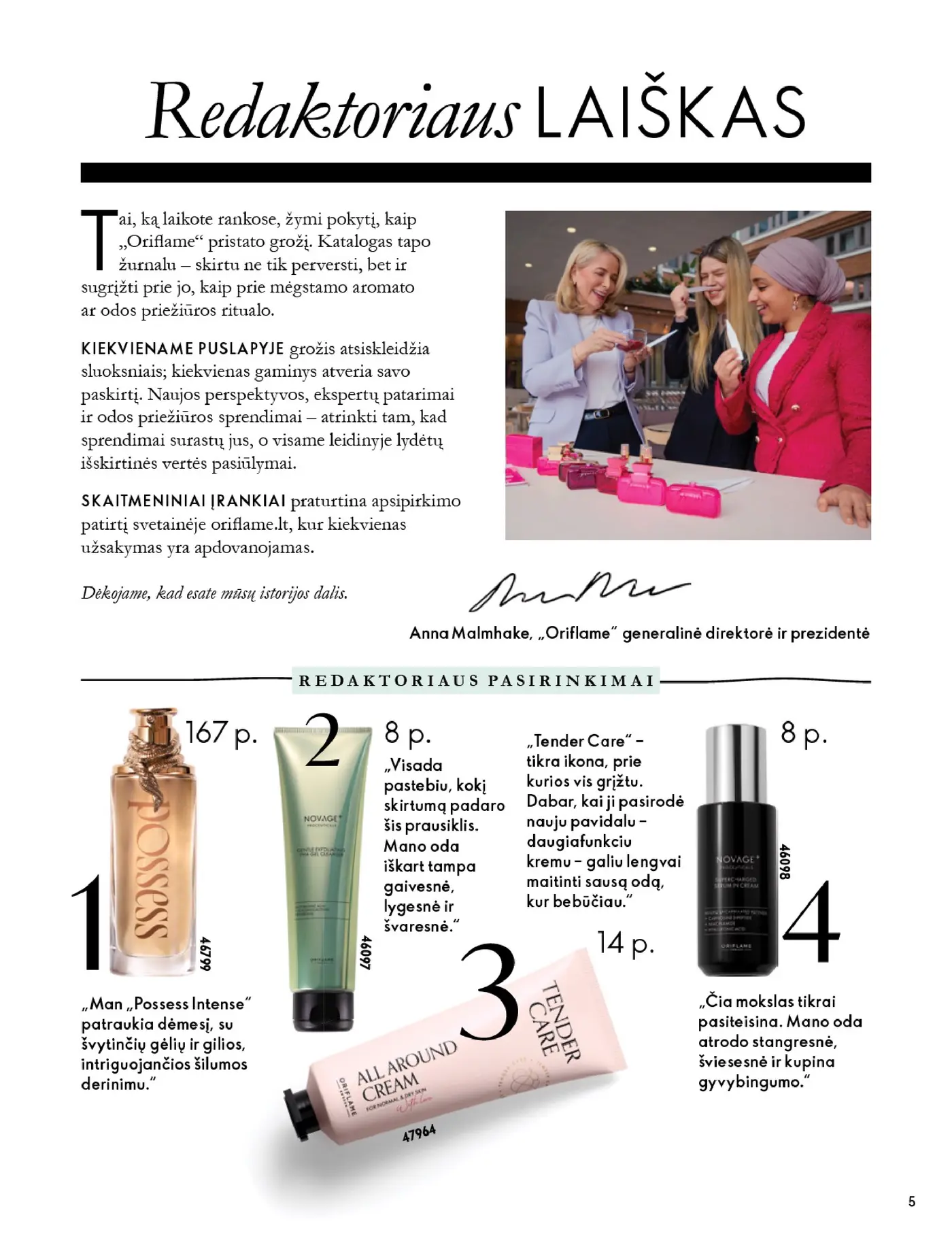 Oriflame Katalogas 14 – 5 puslapis