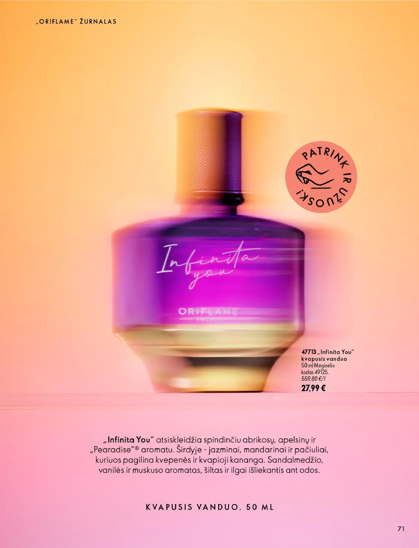 Oriflame Katalogas 14 – 71 puslapis