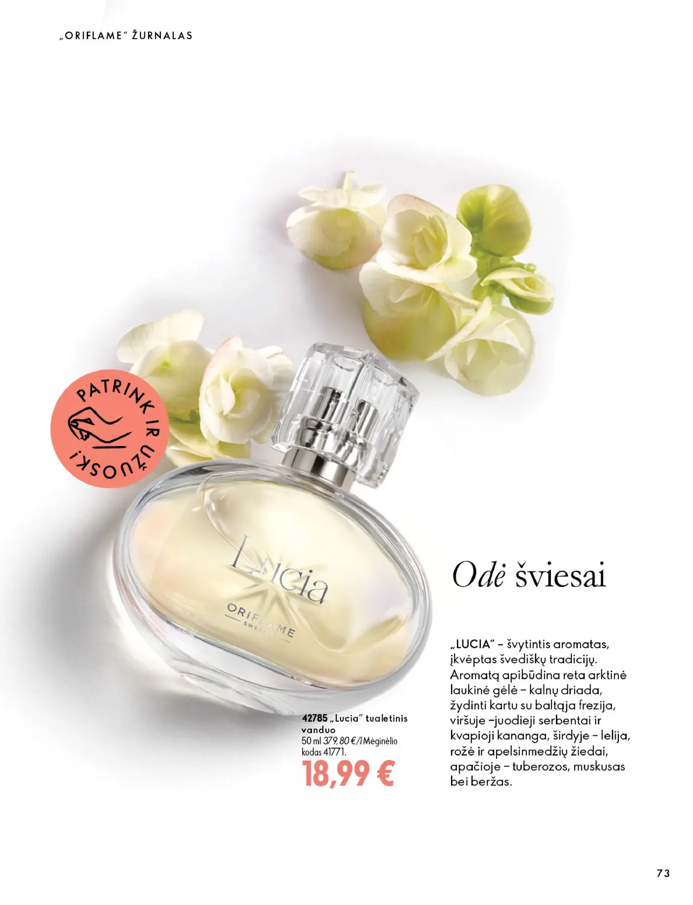 Oriflame Katalogas 14 – 73 puslapis