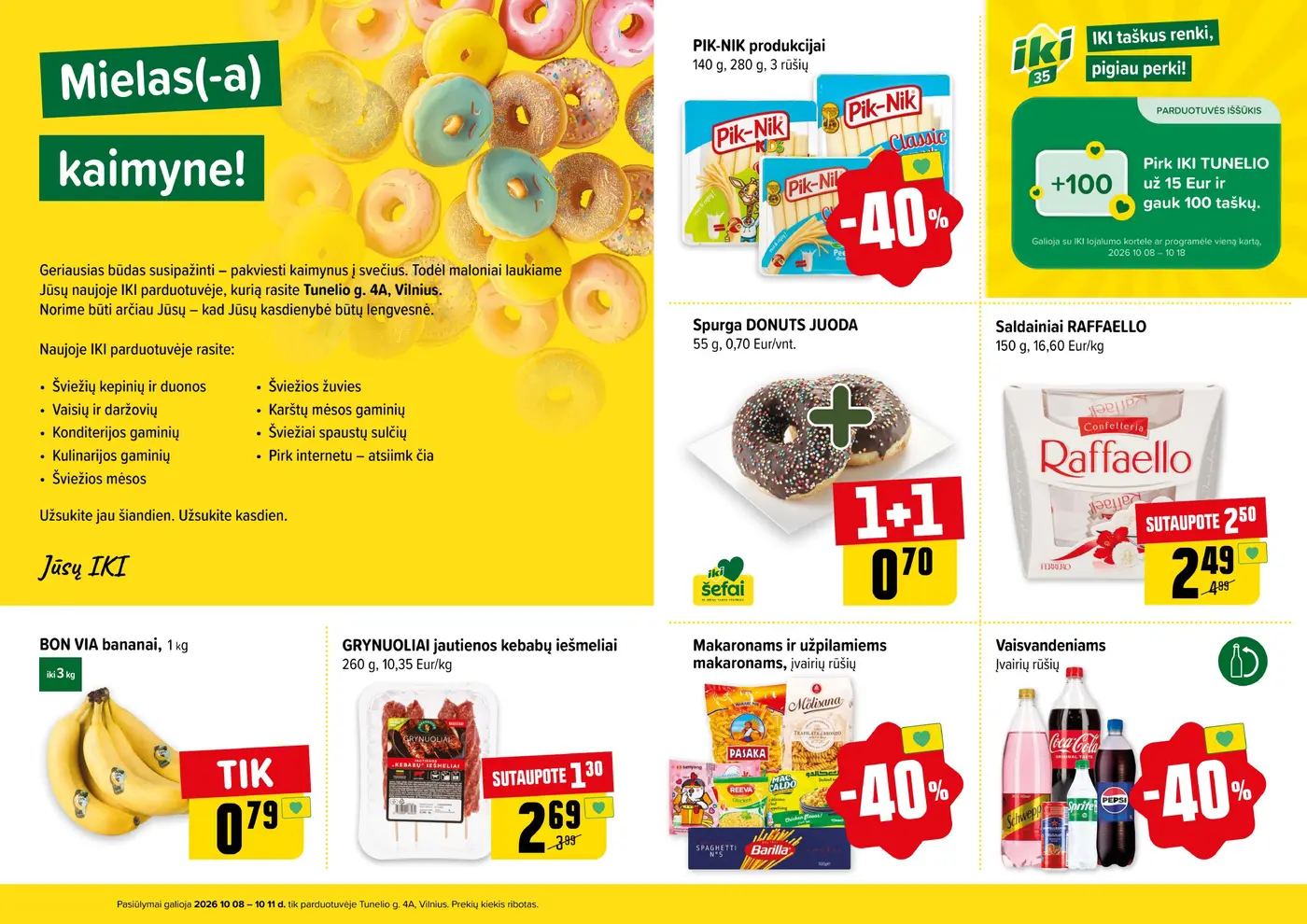 Specialūs pasiūlymai IKI Tunelio parduotuvės klientams – 2 puslapis: GRYNUOLIAI jautienos kebabų iešmeliai, 260 g