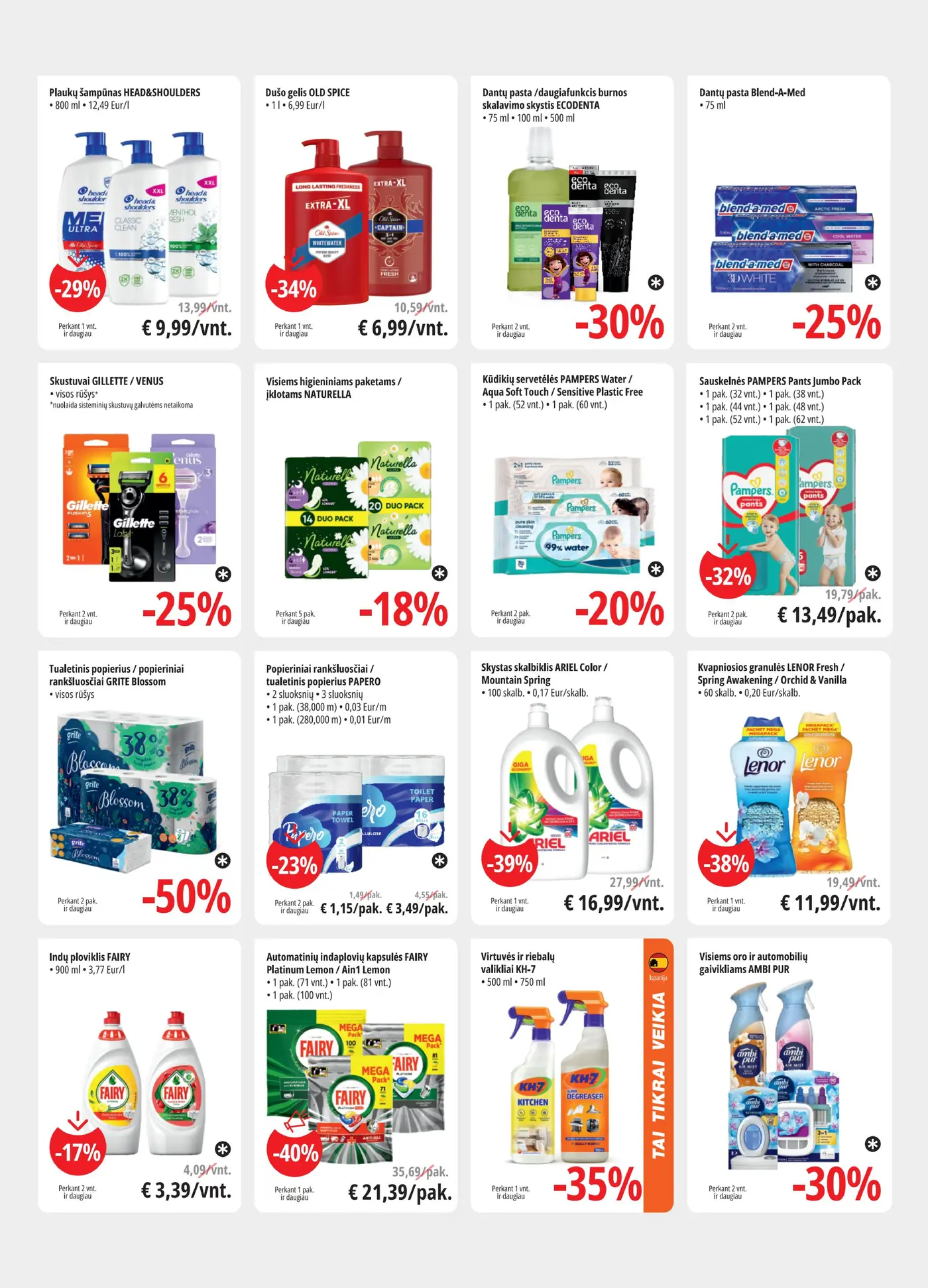PROMO Cash&Carry pasiūlymai – 11 puslapis: Automatinių indaplovių kapsulės FAIRY Platinum Lemon / All1 Lemon, 1 pak.