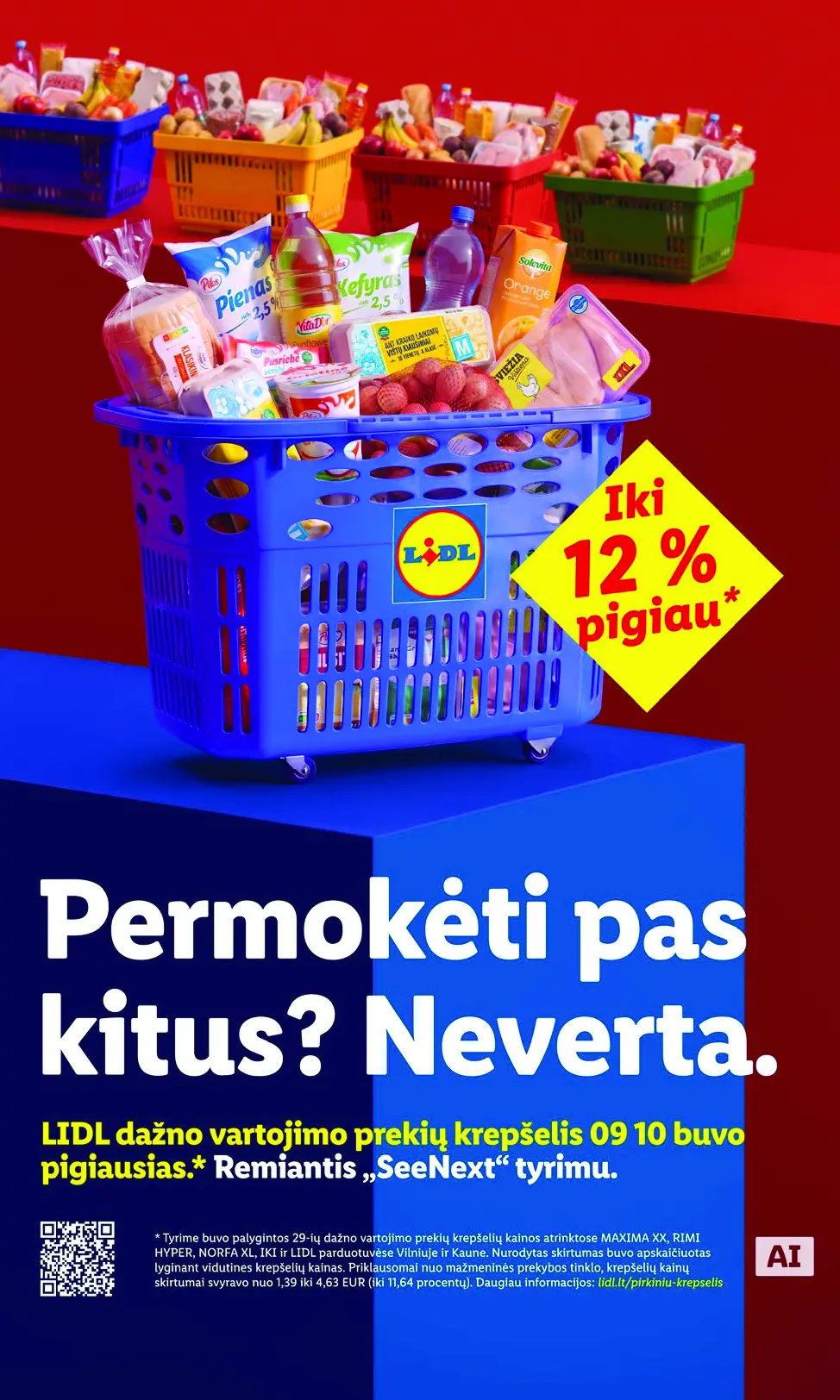 Naujas Lidl nuolaidų leidinys - MAISTO PREKIŲ PASIŪLYMAI Nr.42 – 49 puslapis: LIDL dažnio vartojimo prekių krepšelis