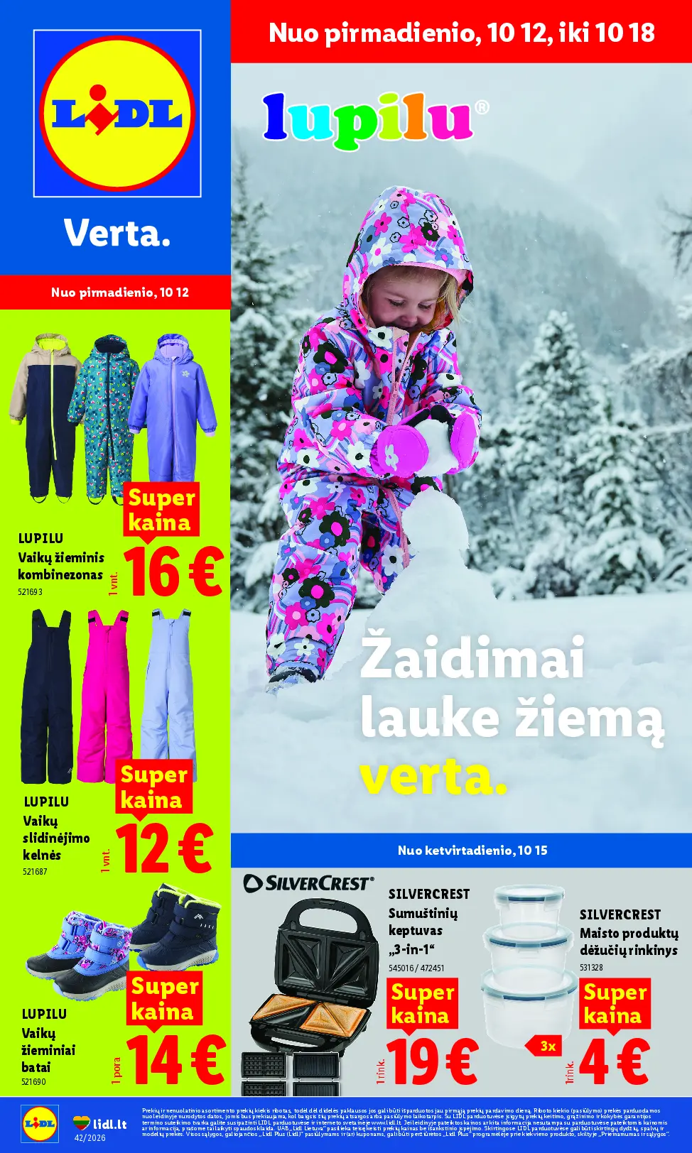 Naujas Lidl nuolaidų leidinys - NE MAISTO PREKIŲ PASIŪLYMAI Nr.42 – 1 puslapis