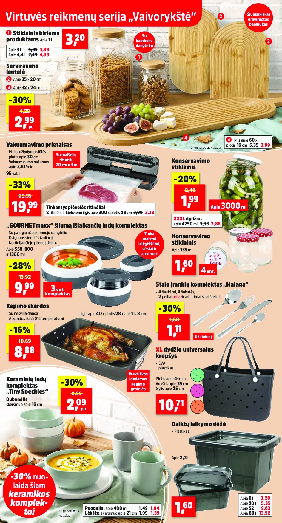 Thomas Philipps savaitės leidinys – 4 puslapis: Stiklainis biriems produktams, 1 l, Stiklainis biriems produktams, 3 l, Stiklainis biriems produktams, 4.4 l