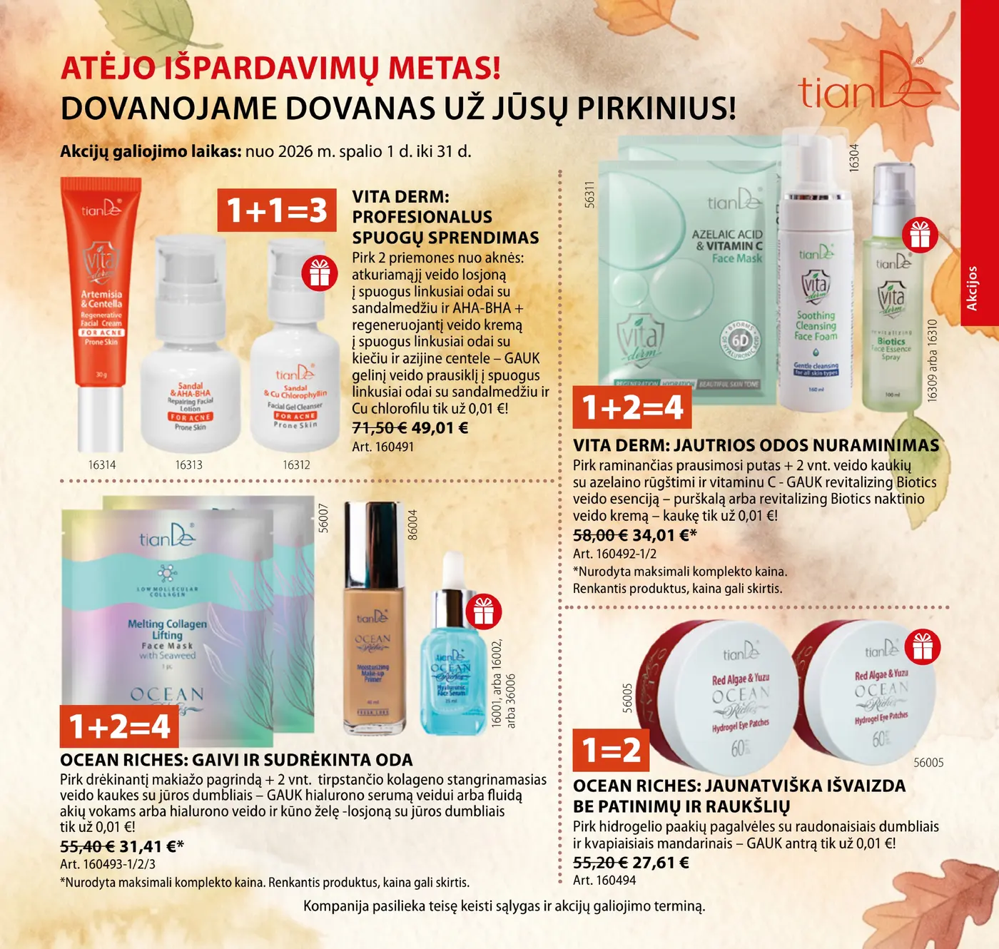 TianDe akcijų leidinys – 1 puslapis