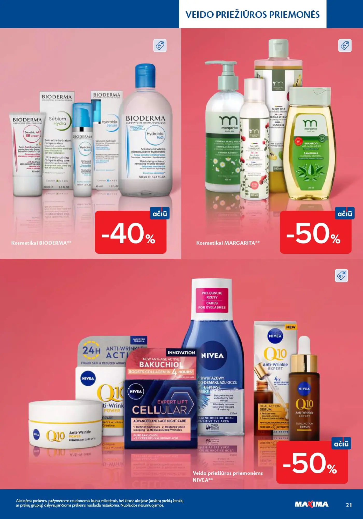 Naujas Maxima nuolaidų leidinys - Grožio mugė – 21 puslapis: Kosmetikai BIODERMA, Veido priežiūros priemonėms NIVEA