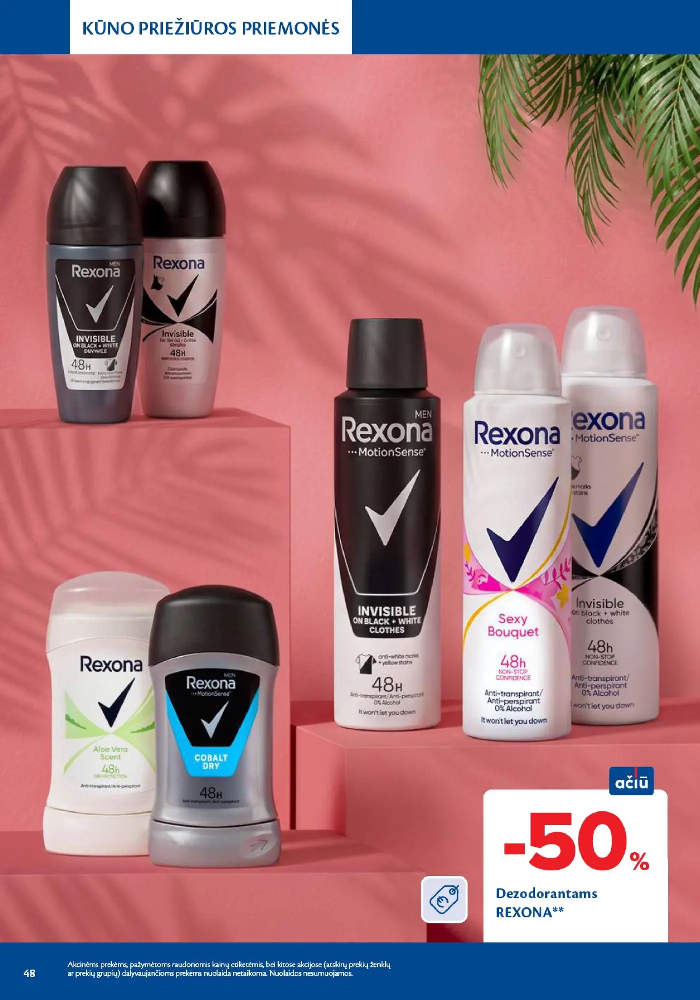 Naujas Maxima nuolaidų leidinys - Grožio mugė – 48 puslapis: Dezodorantams REXONA