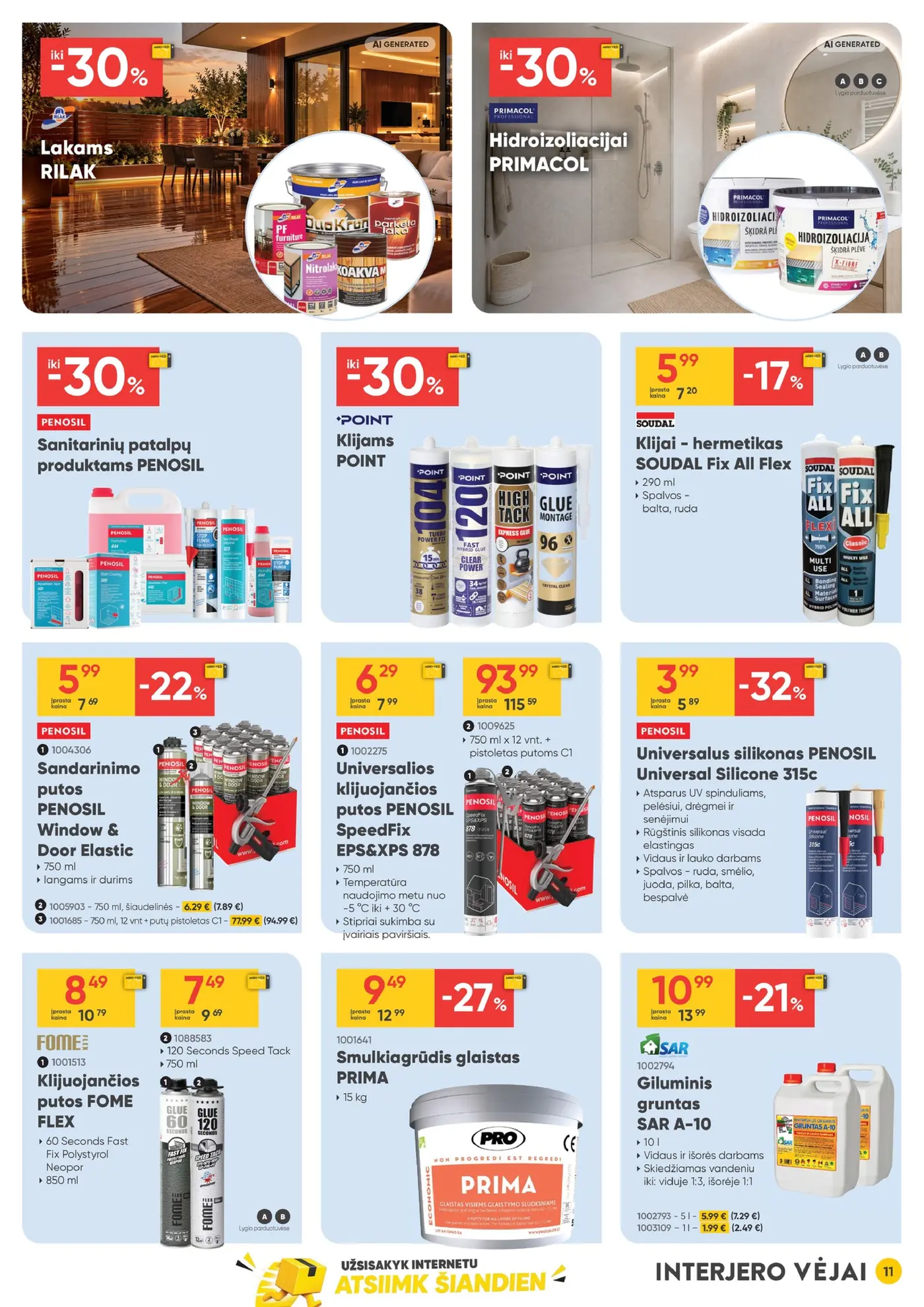 Moki Veži kainynas Nr. 11 – 11 puslapis