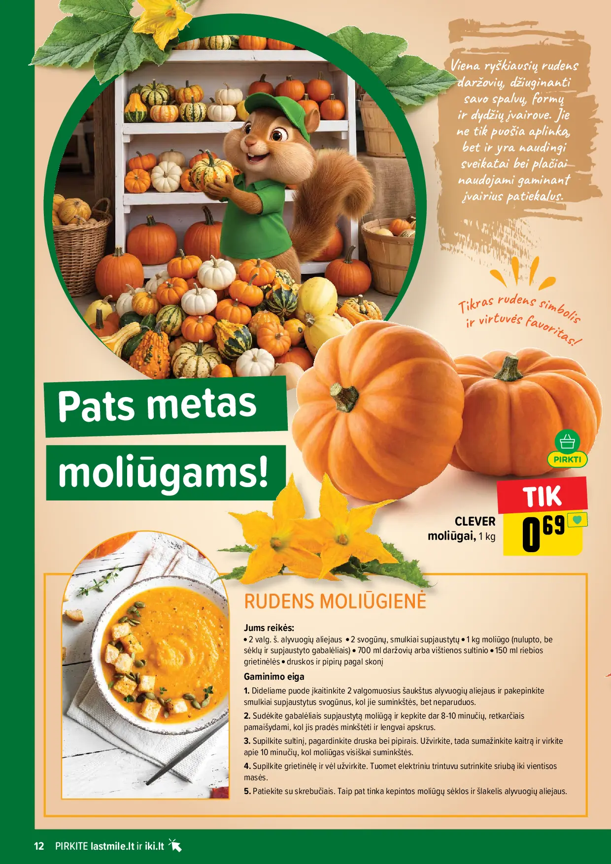 IKI Kainų leidinys Nr. 43 – 12 puslapis: CLEVER moliūgai, 1 kg