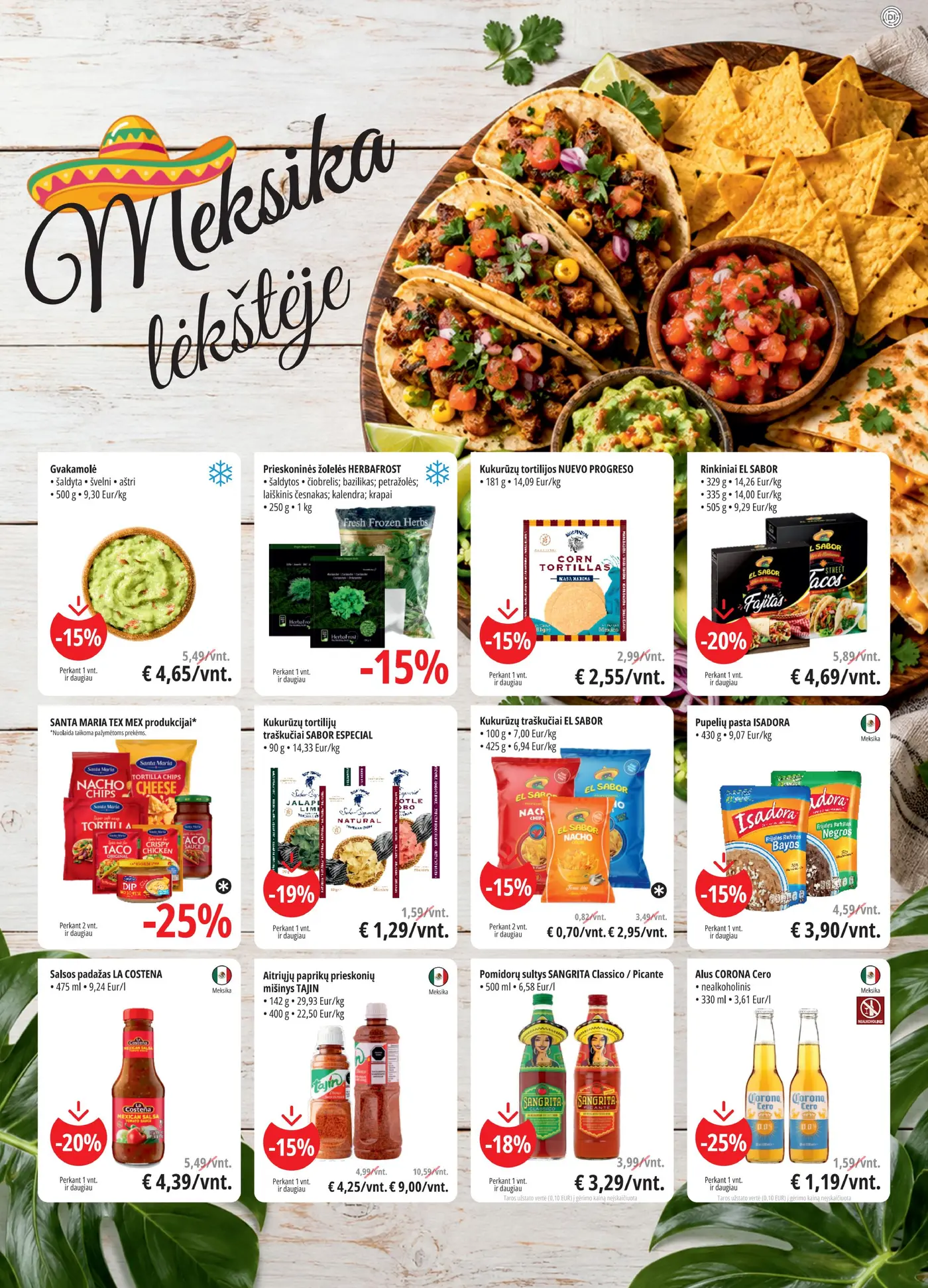 PROMO Cash&Carry Pasiūlymai – 5 puslapis: Gvakamolė, 500 g, Prieskoninės žolelės HEBRAFROST, 250 g, Kukurūzų tortilijos NUEVO PROGRESO, 181 g