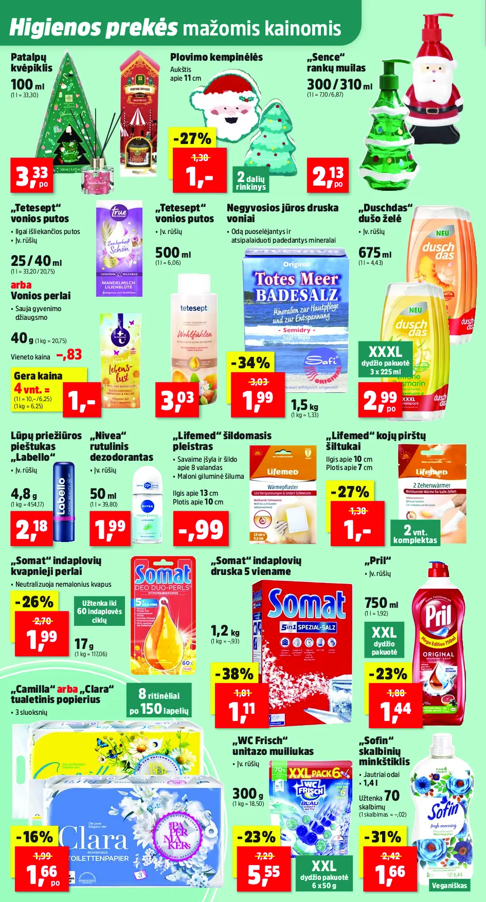 Thomas Philipps savaitės leidinys – 8 puslapis: „Duschdas“ dušo želė, 675 ml, „Nivea“ rutulinis dezodorantas, 50 ml, Patalpų kvėpiklis, 100 ml