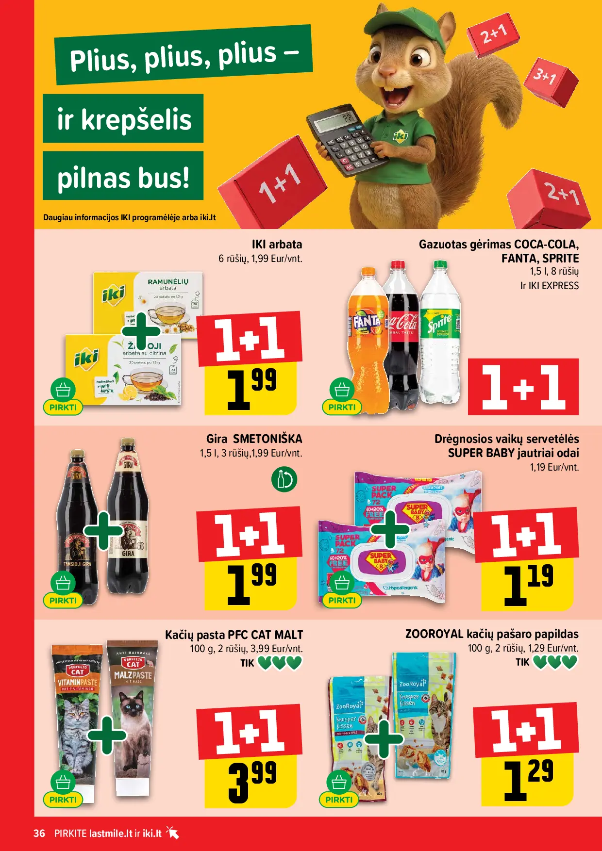 IKI Kainų leidinys Nr. 44 – 36 puslapis: Drėgnos servetėlės vaikams su ramunėlių ir alavijų ekstraktu SUPER BABY, ZOOROYAL kačių pašaro papildas, 100 g