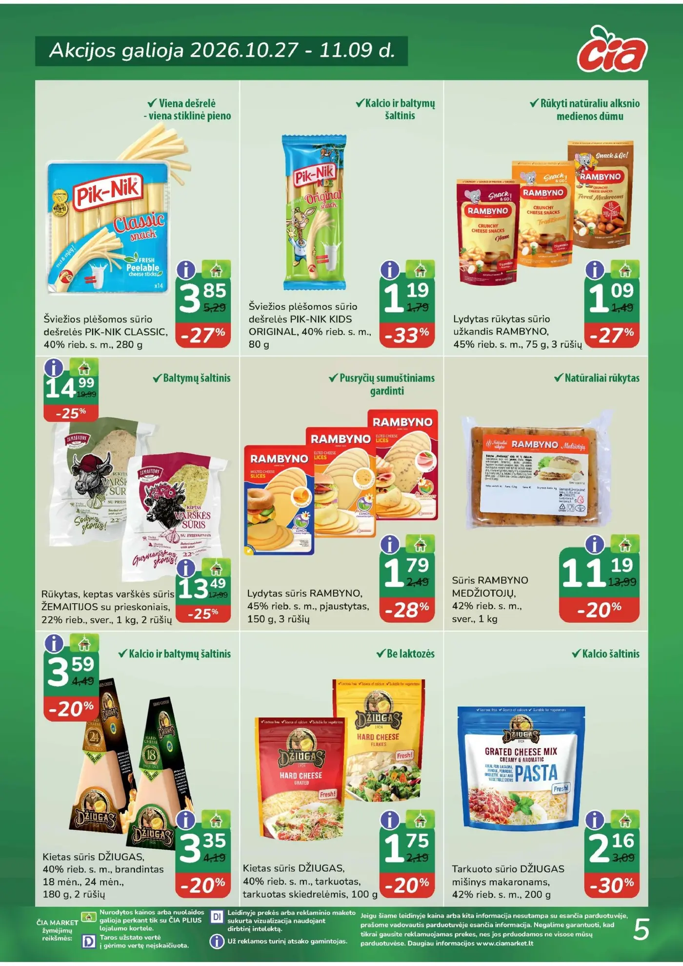 Čia leidinys Nr. 22 – 4 puslapis: Šviežios plėšomos sūrio dešrelės Pik-Nik CLASSIC, 280 g, Šviežios plėšomos sūrio dešrelės PIK NIK KIDS ORIGINAL, 80 g, Lydytas rūkytas sūrio užkandis RAMBYNO, 75 g
