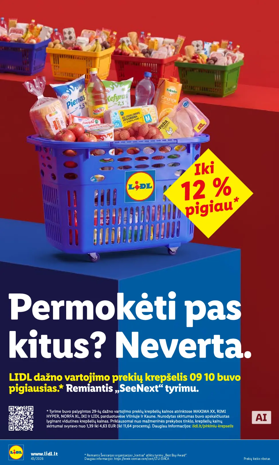 Lidl maisto prekių leidinys Nr. 45 – 6 puslapis: LIDL dažnio vartojimo prekių krepšelis