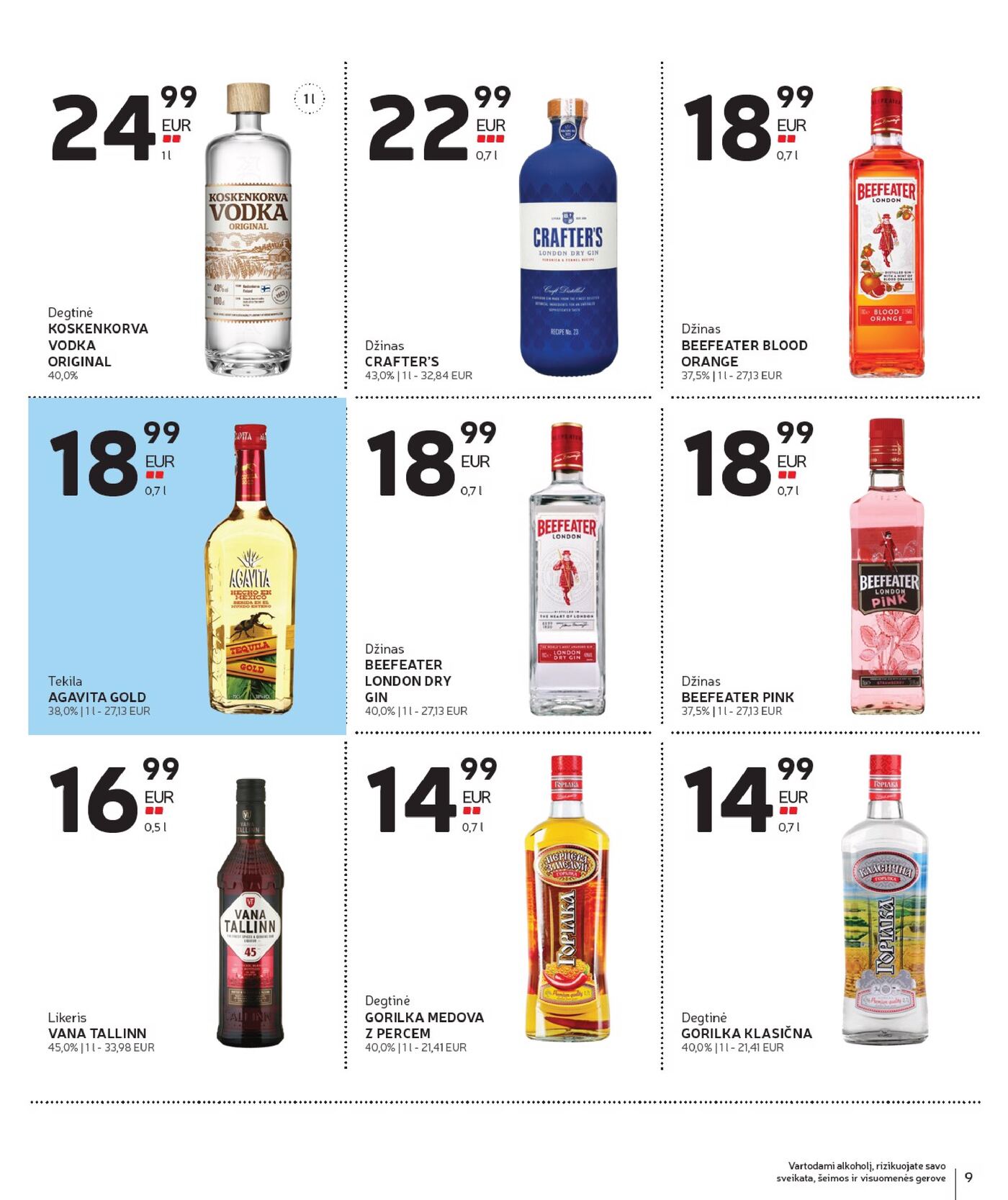 Alkoholinių gėrimų asortimento katalogas Nr. 17 – 9 puslapis