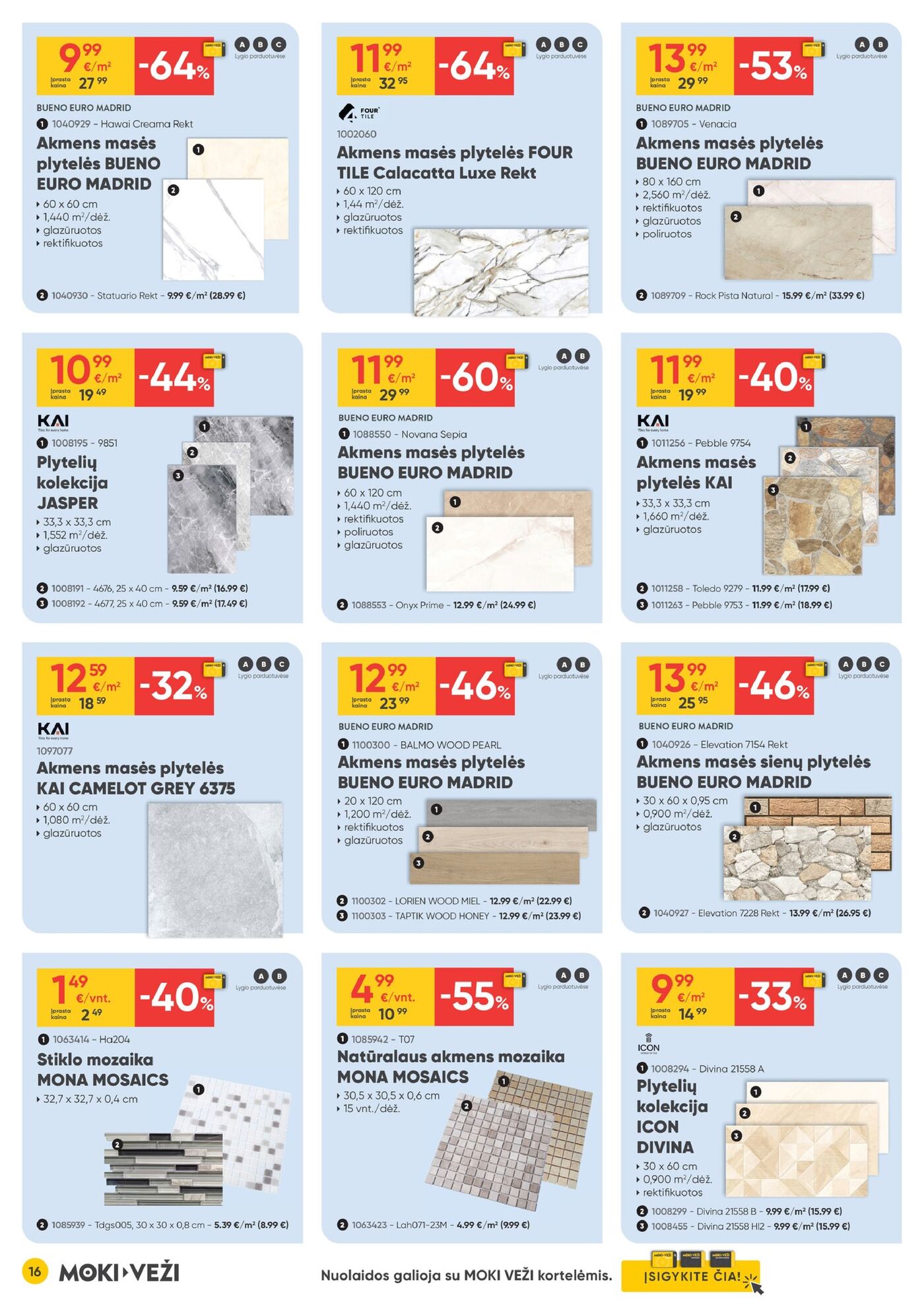 Moki Veži kainynas Nr. 9 – 16 puslapis