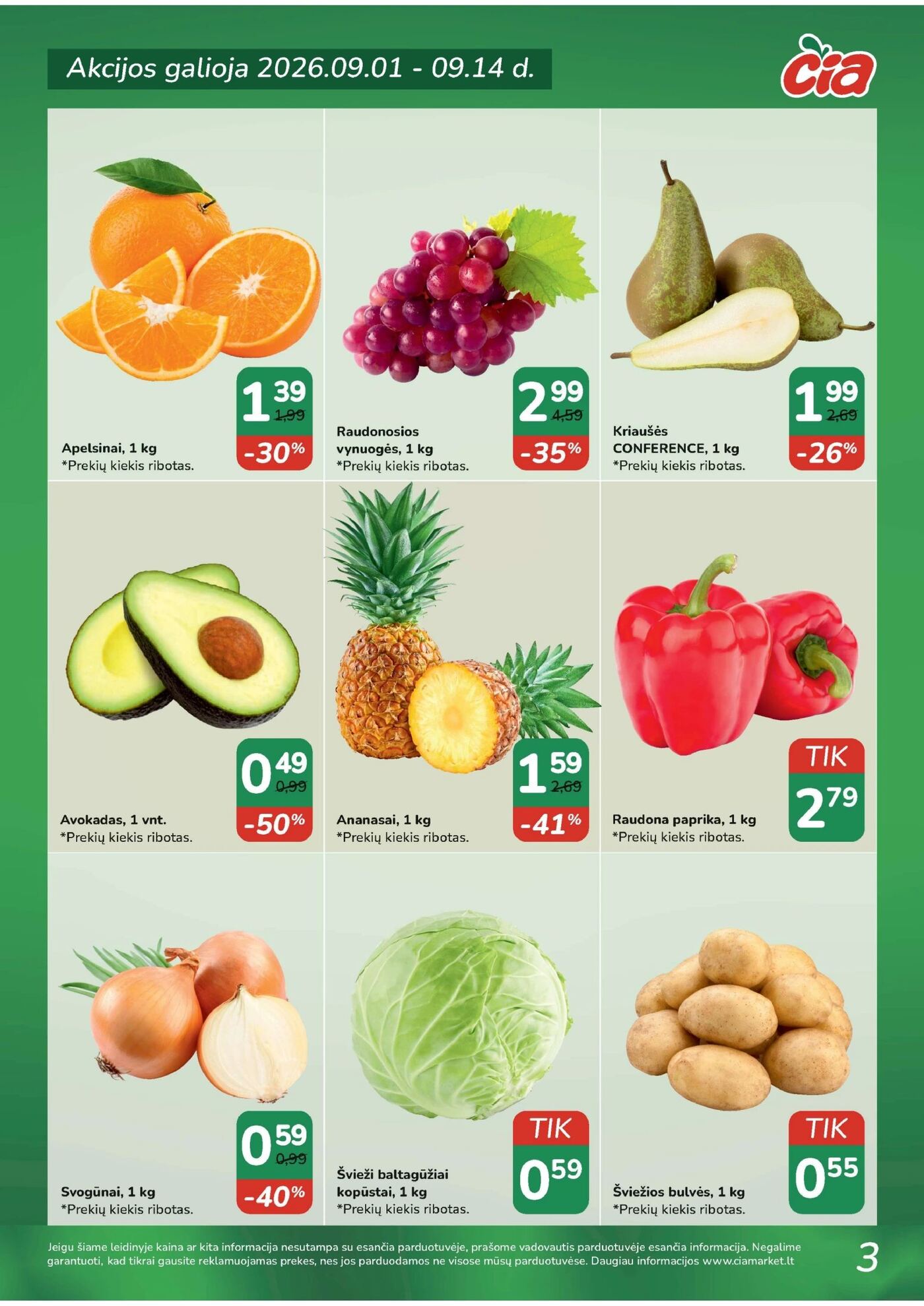Čia Akcijų leidinys: TOP PREKĖS – 3 puslapis