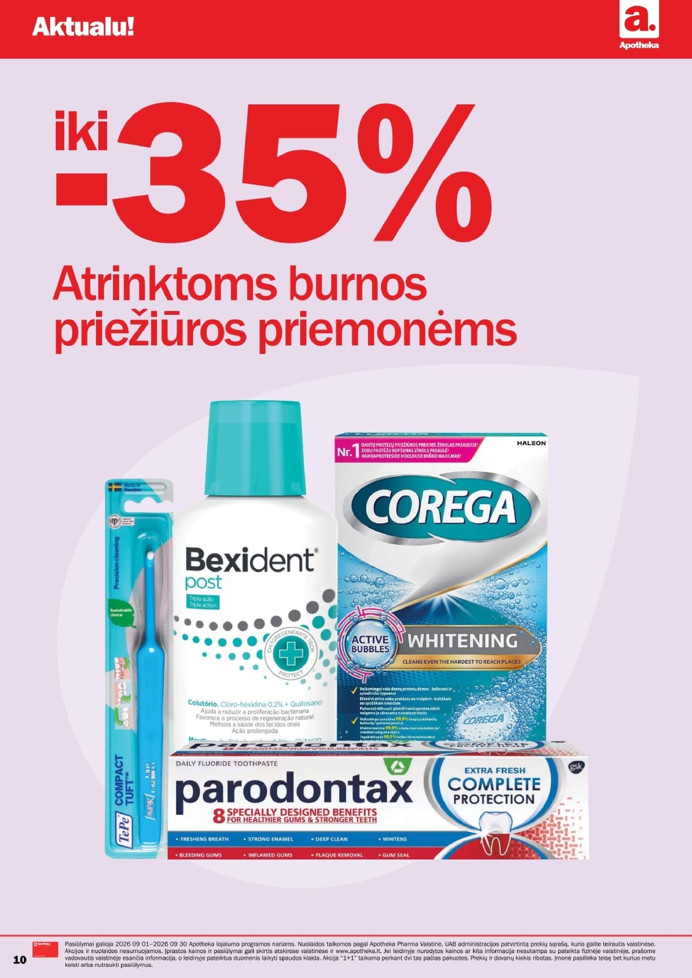 Apotheka vaistinės rugsėjo akcijų leidinys – 10 puslapis
