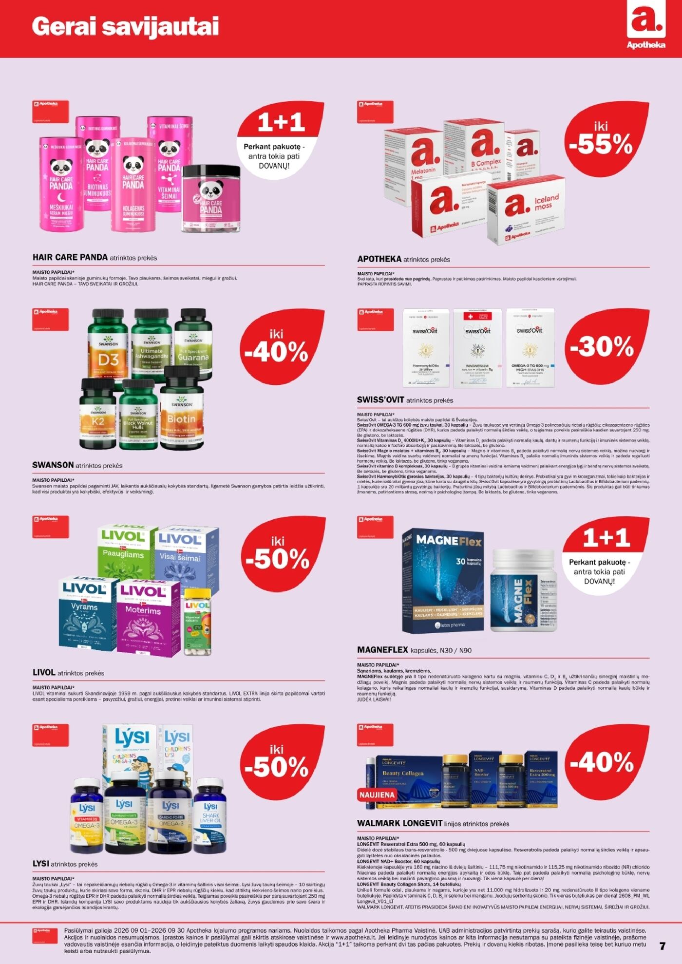 Apotheka vaistinės rugsėjo akcijų leidinys – 7 puslapis