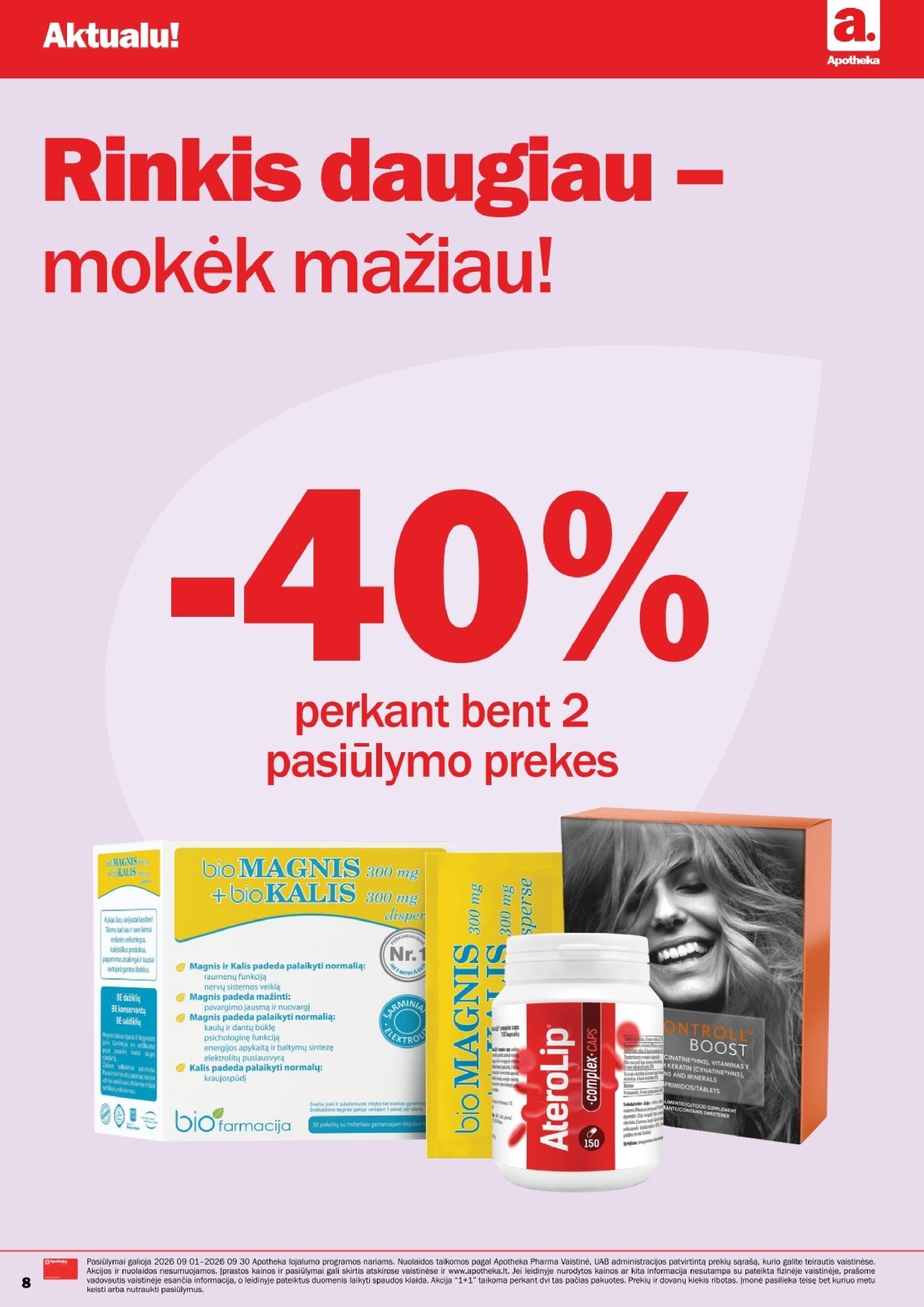 Apotheka vaistinės rugsėjo akcijų leidinys – 8 puslapis