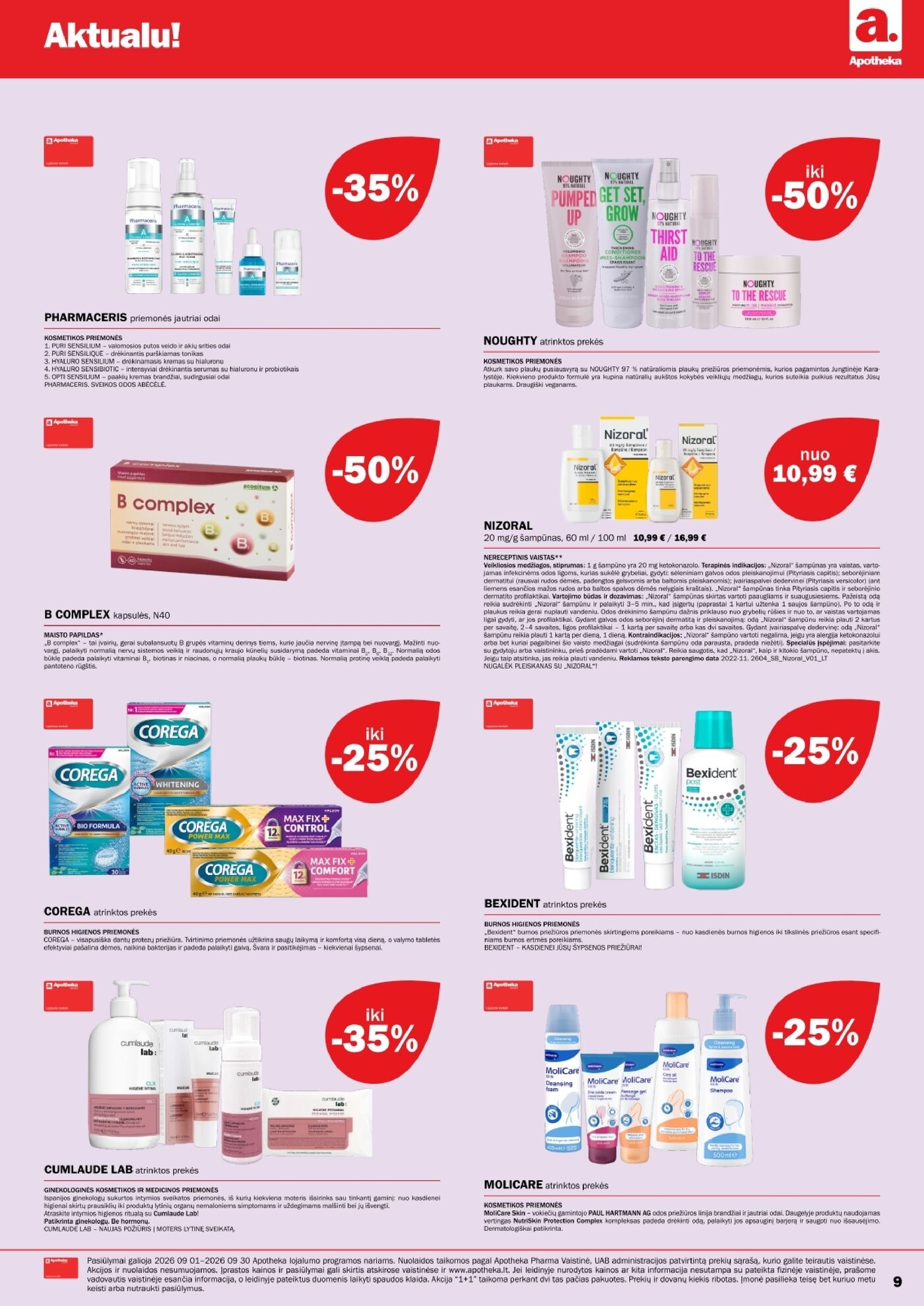 Apotheka vaistinės rugsėjo akcijų leidinys – 9 puslapis
