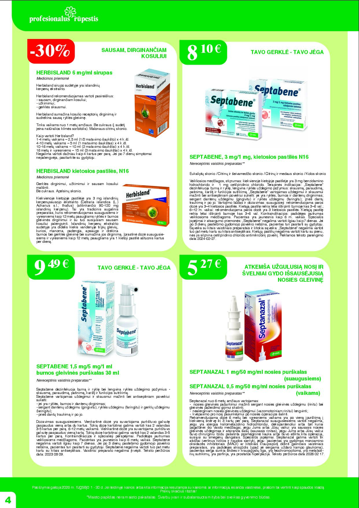 Ramunėlės vaistinė mėnesio pasiūlymai – 4 puslapis