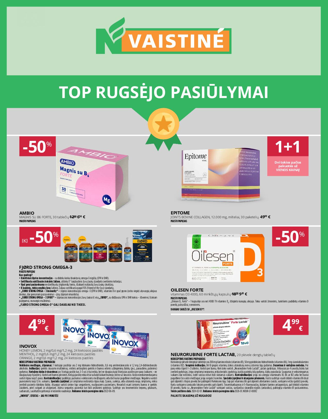 NORFOS VAISTINĖS RUGSĖJO mėnesio leidinys – 1 puslapis