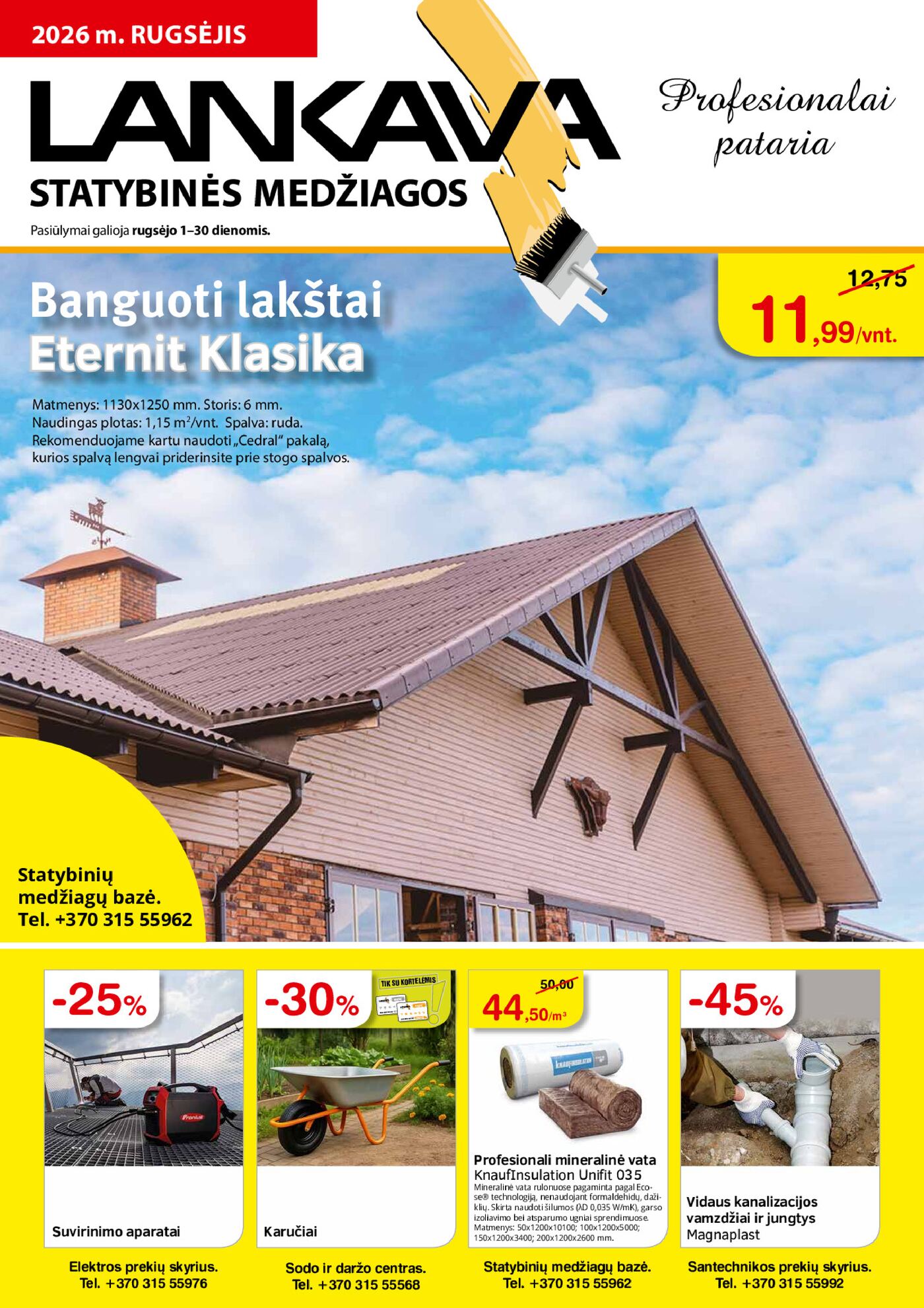 Lankava akcijų leidinys Rugsėjis – 1 puslapis
