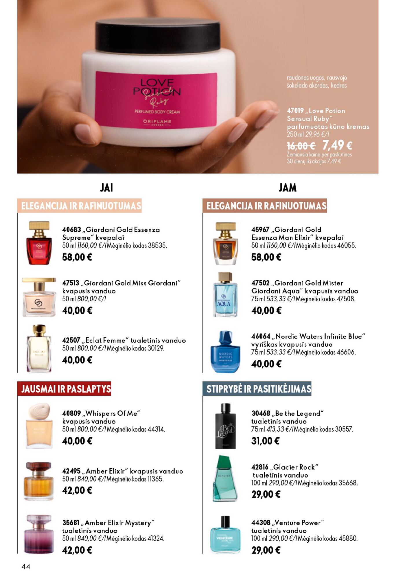 Oriflame Katalogas 12 – 44 puslapis