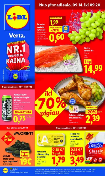 Naujas Lidl nuolaidų leidinys - MAISTO PREKIŲ PASIŪLYMAI Nr.38