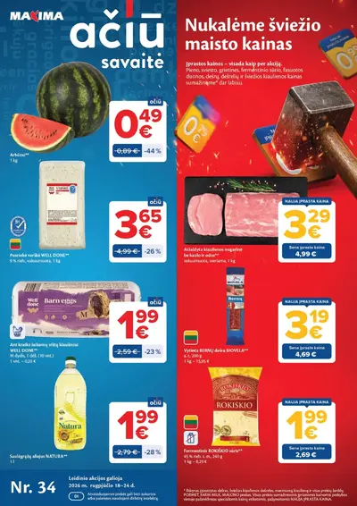 Naujas Maxima nuolaidų leidinys - AČIŪ savaitinis leidinys Nr. 34