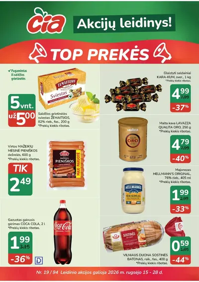 Naujas Čia nuolaidų leidinys - TOP PREKĖS Nr.19
