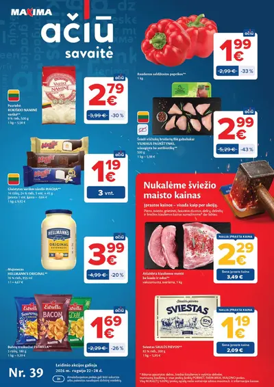 Naujas Maxima nuolaidų leidinys - AČIŪ savaitinis leidinys Nr. 39