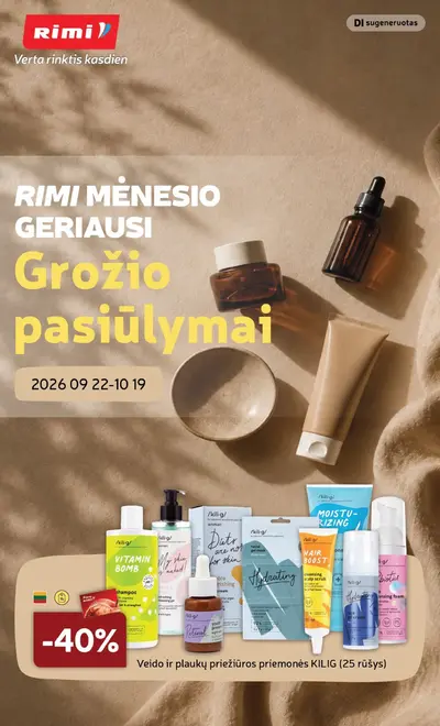 Naujas Rimi nuolaidų leidinys - GROŽIO prekių katalogas Nr. 10